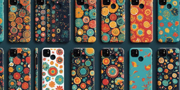 A collage showcasing diverse and colorful phone cases with unique designs from Case by Case.