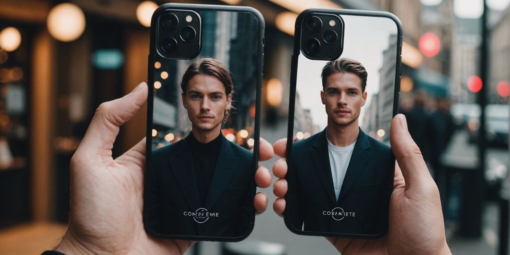 Stylish phone case with a portrait design, showcasing modern aesthetics and protection for your phone.