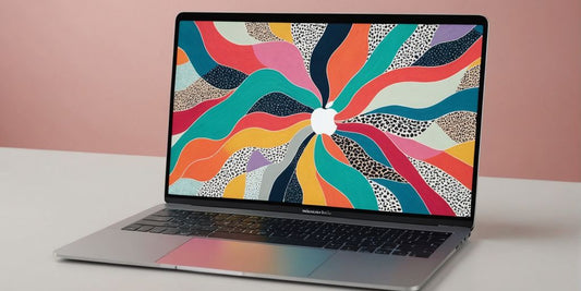 MacBook Air M1 with stylish covers