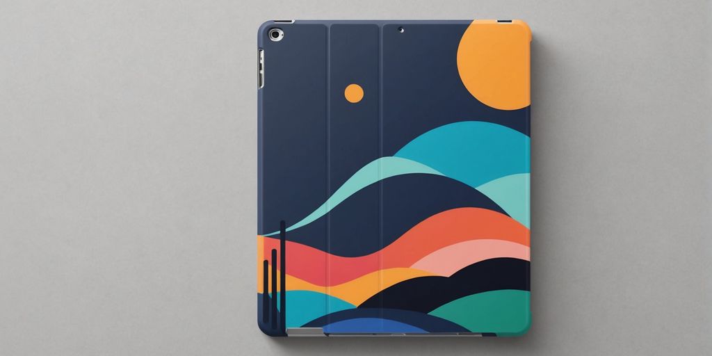 Colourful custom iPad case for 10th Generation tablets