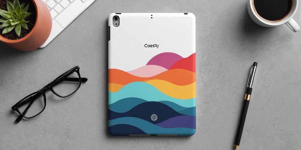 Custom iPad case with colourful design from Casetify