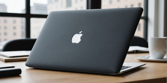 Minimalist MacBook case in modern setting