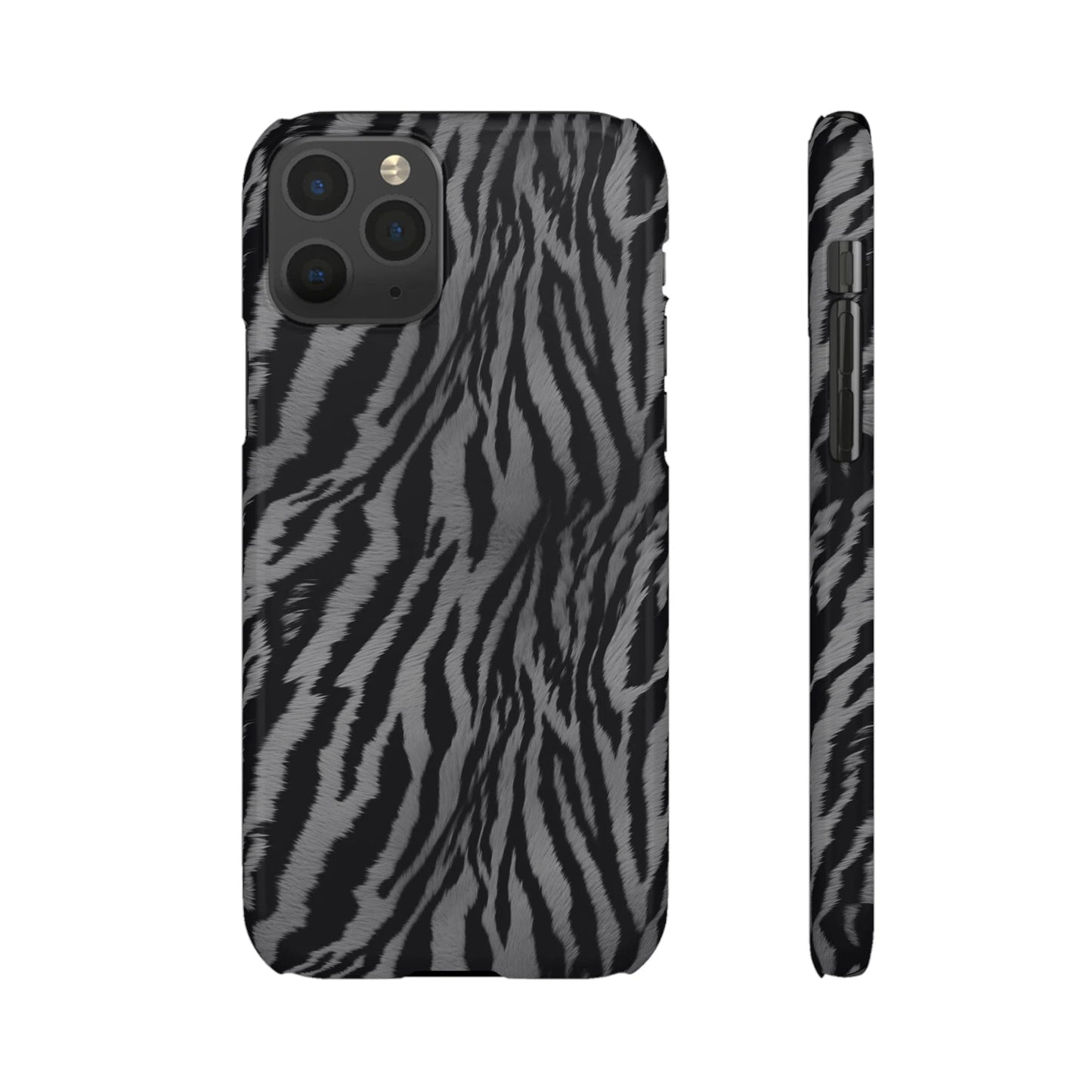 Monochrome Majesty: Tiger Print | Snap Case