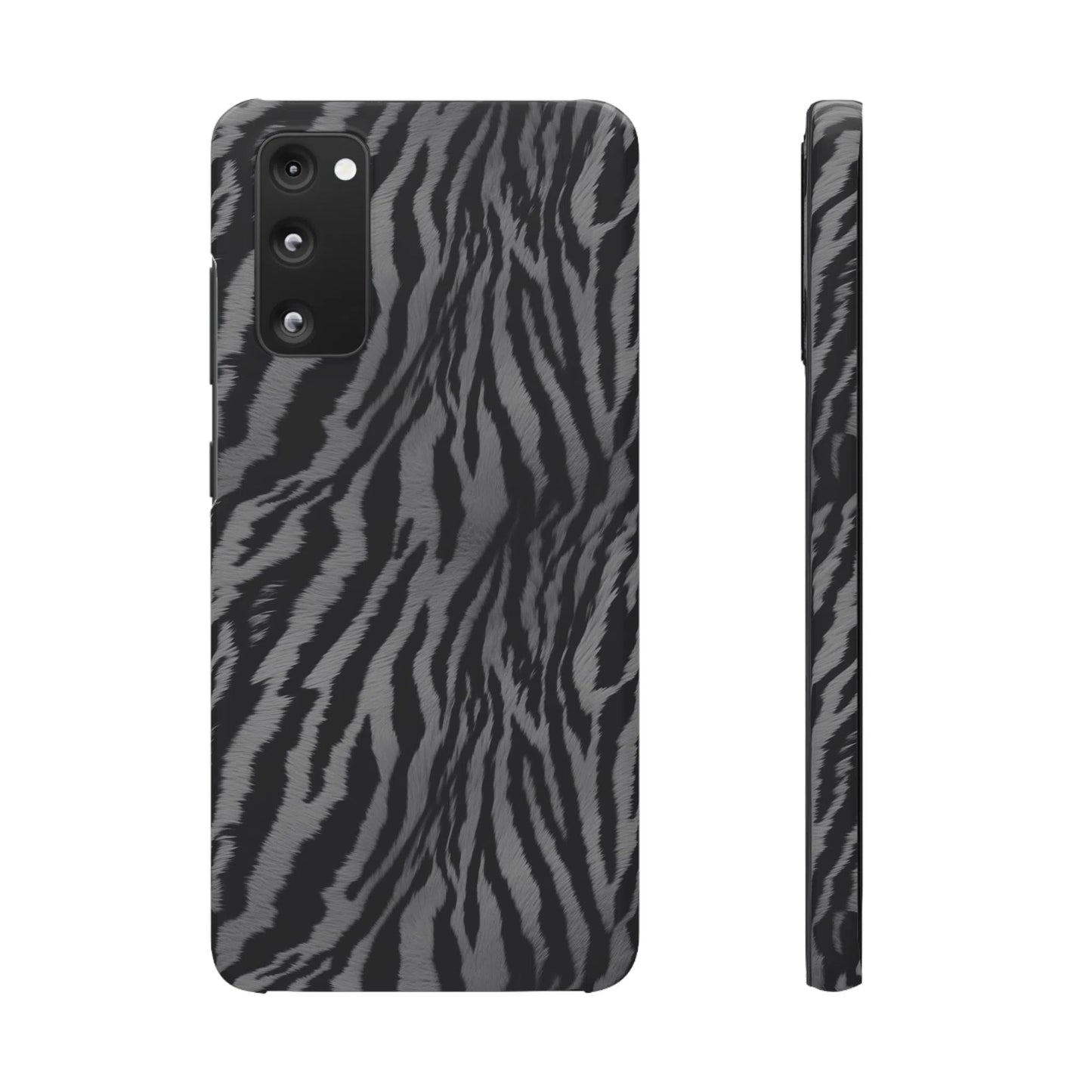 Monochrome Majesty: Tiger Print | Snap Case