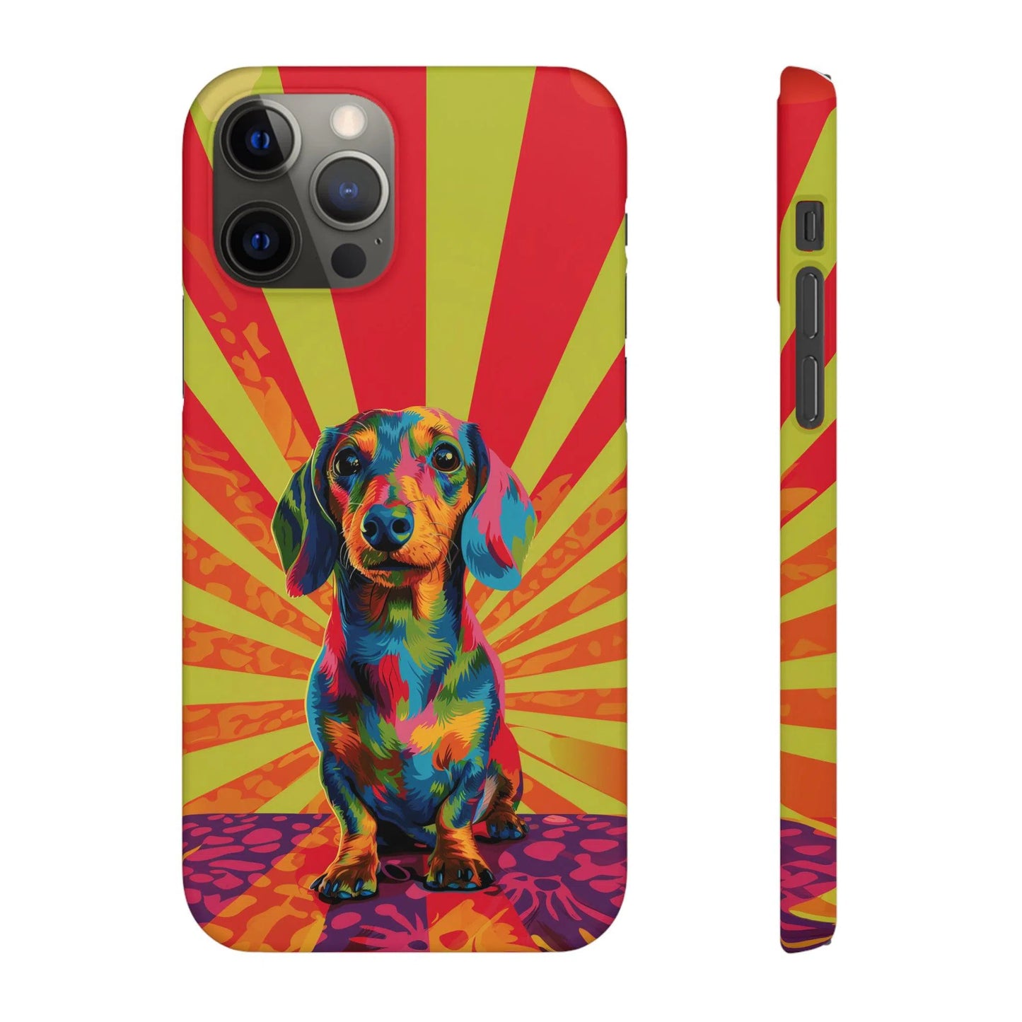 Psychedelic Pup: Vibrant Dachshund | Snap Case