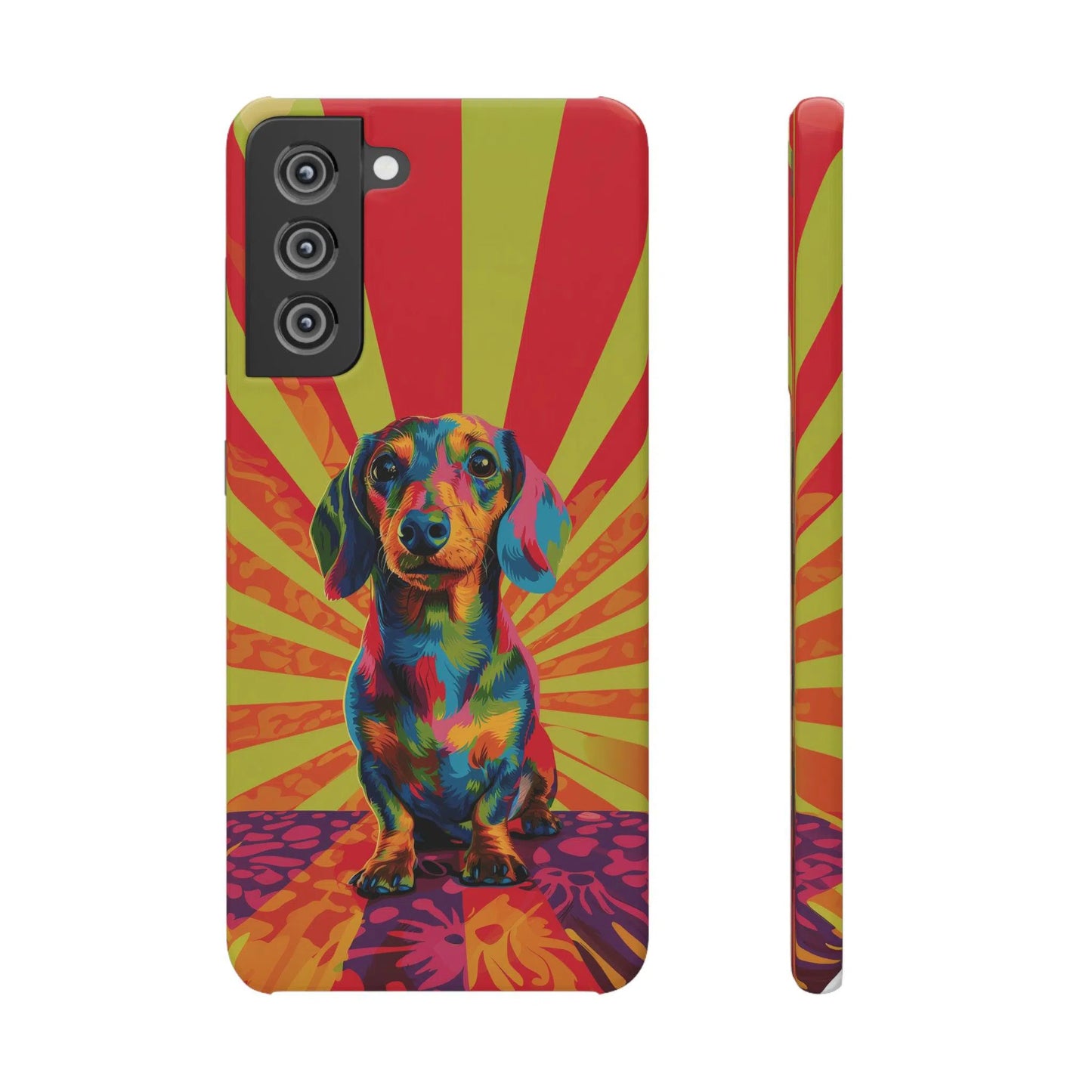 Psychedelic Pup: Vibrant Dachshund | Snap Case