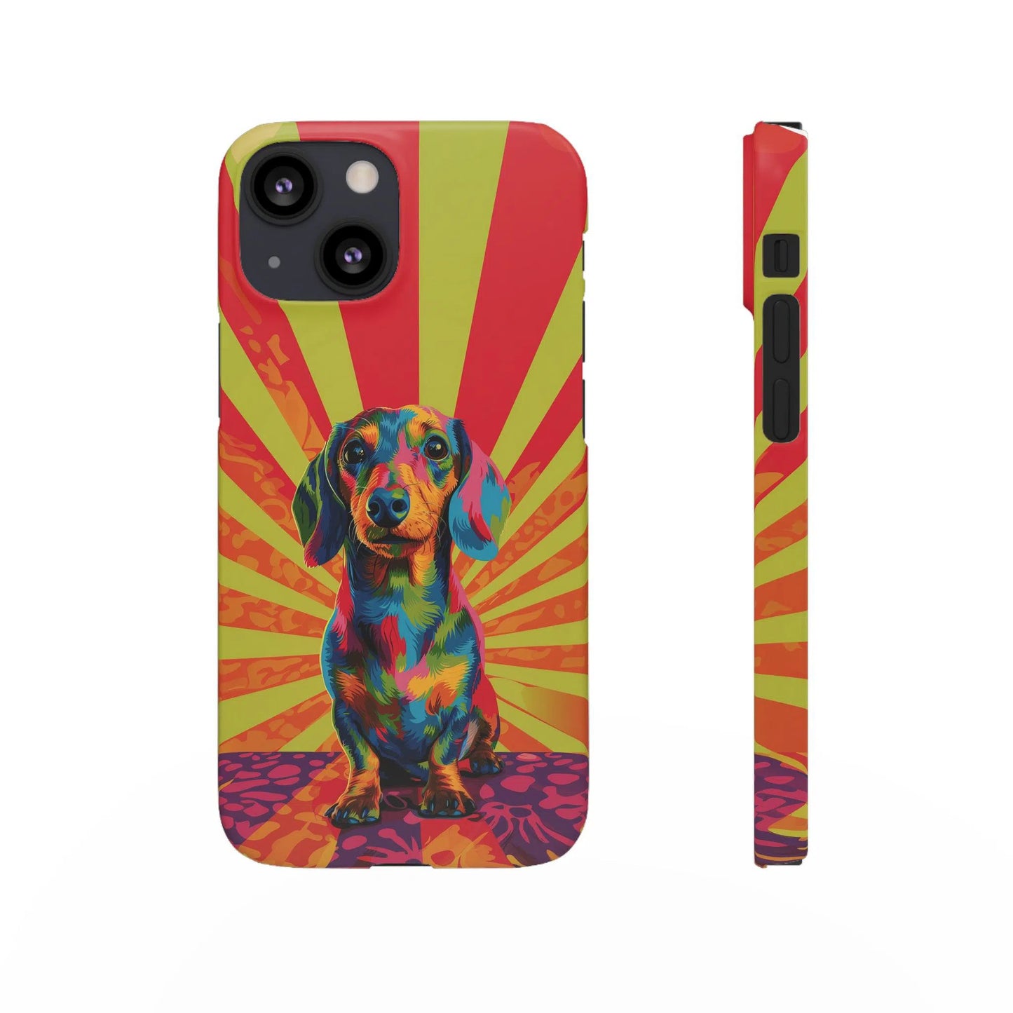 Psychedelic Pup: Vibrant Dachshund | Snap Case