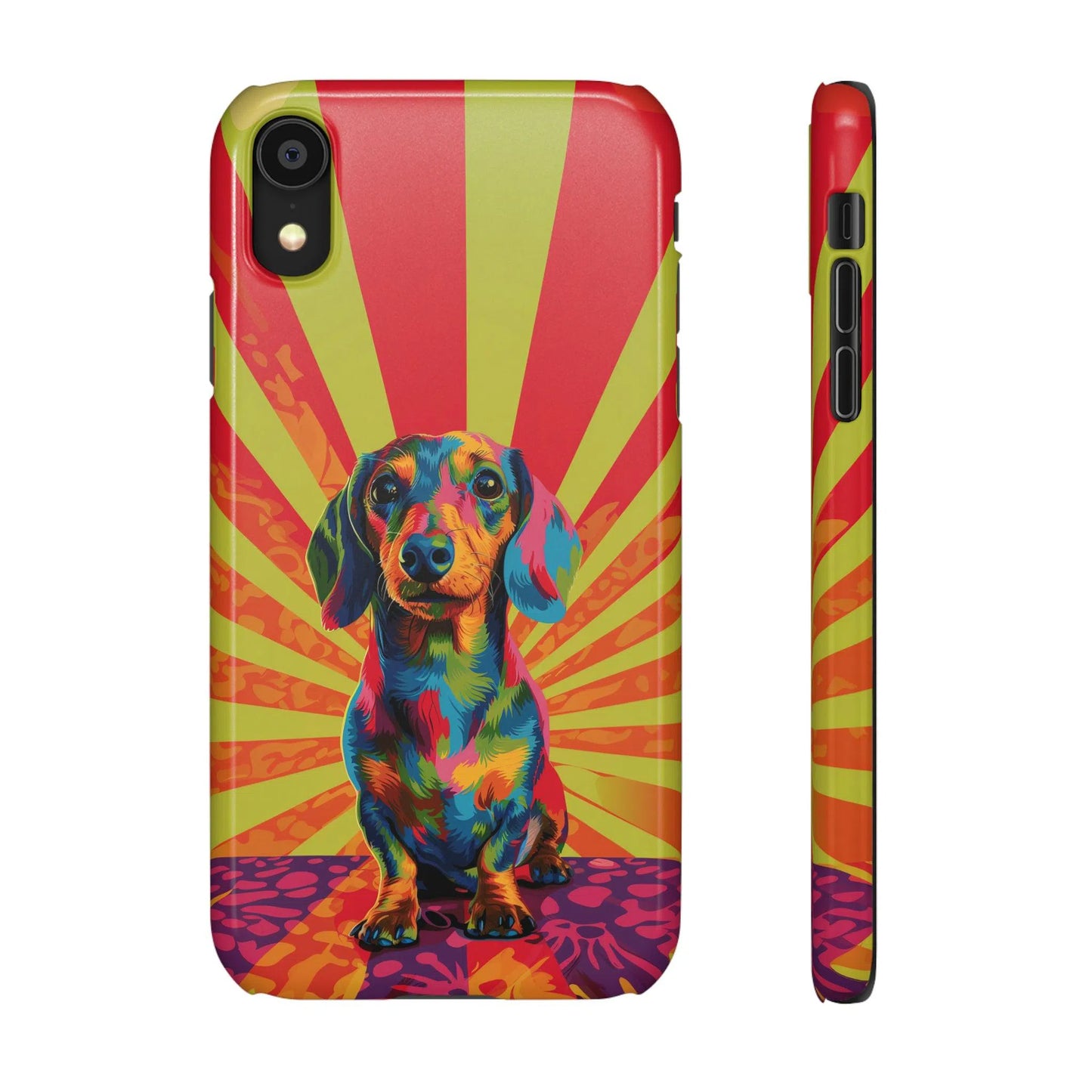 Psychedelic Pup: Vibrant Dachshund | Snap Case