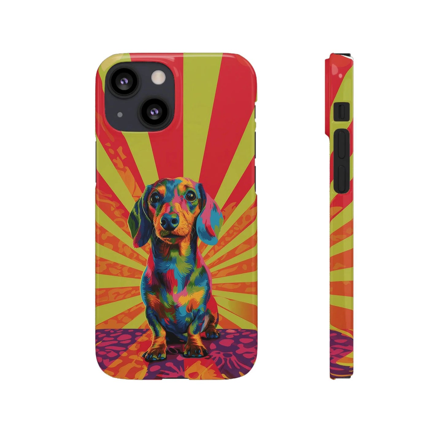 Psychedelic Pup: Vibrant Dachshund | Snap Case