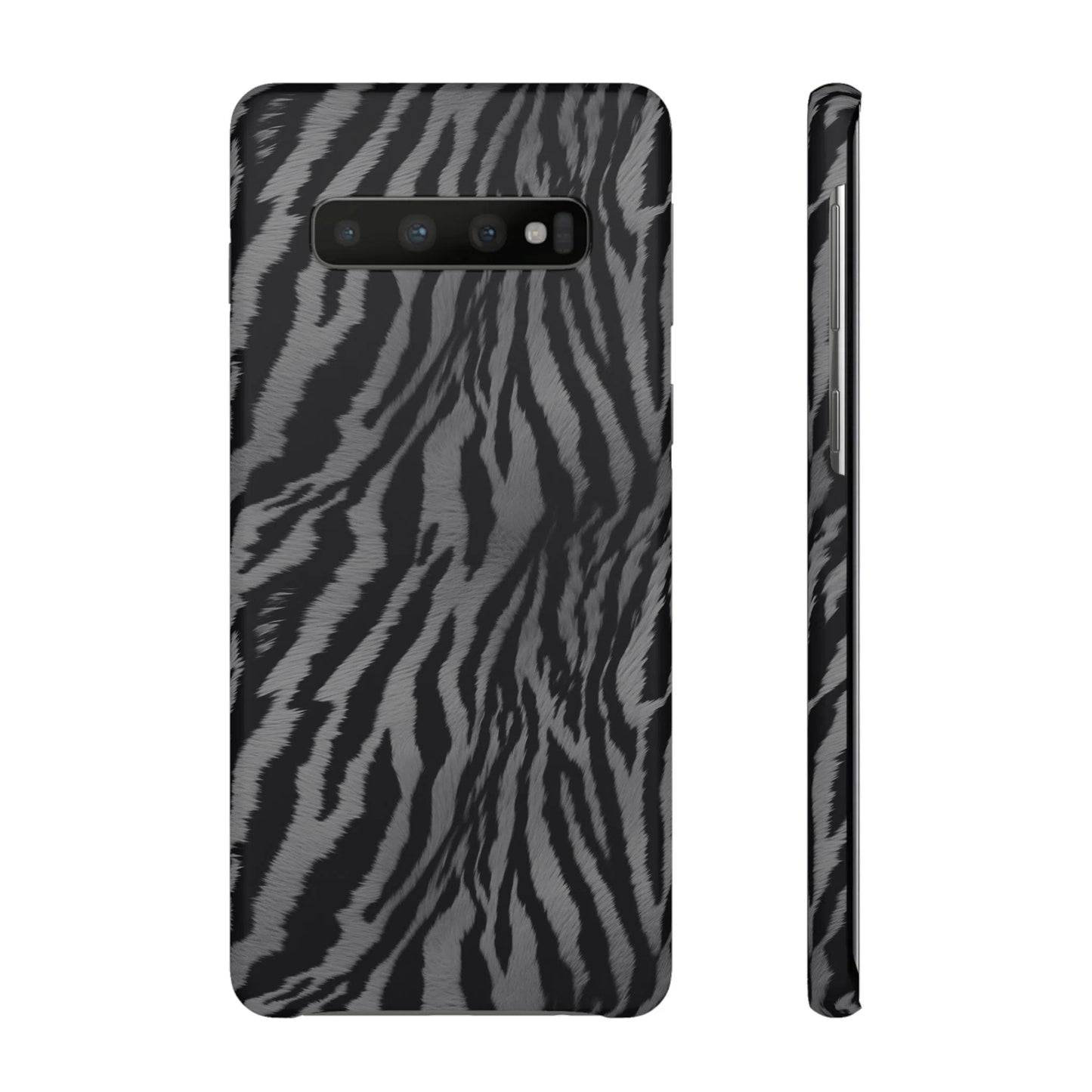 Monochrome Majesty: Tiger Print | Snap Case