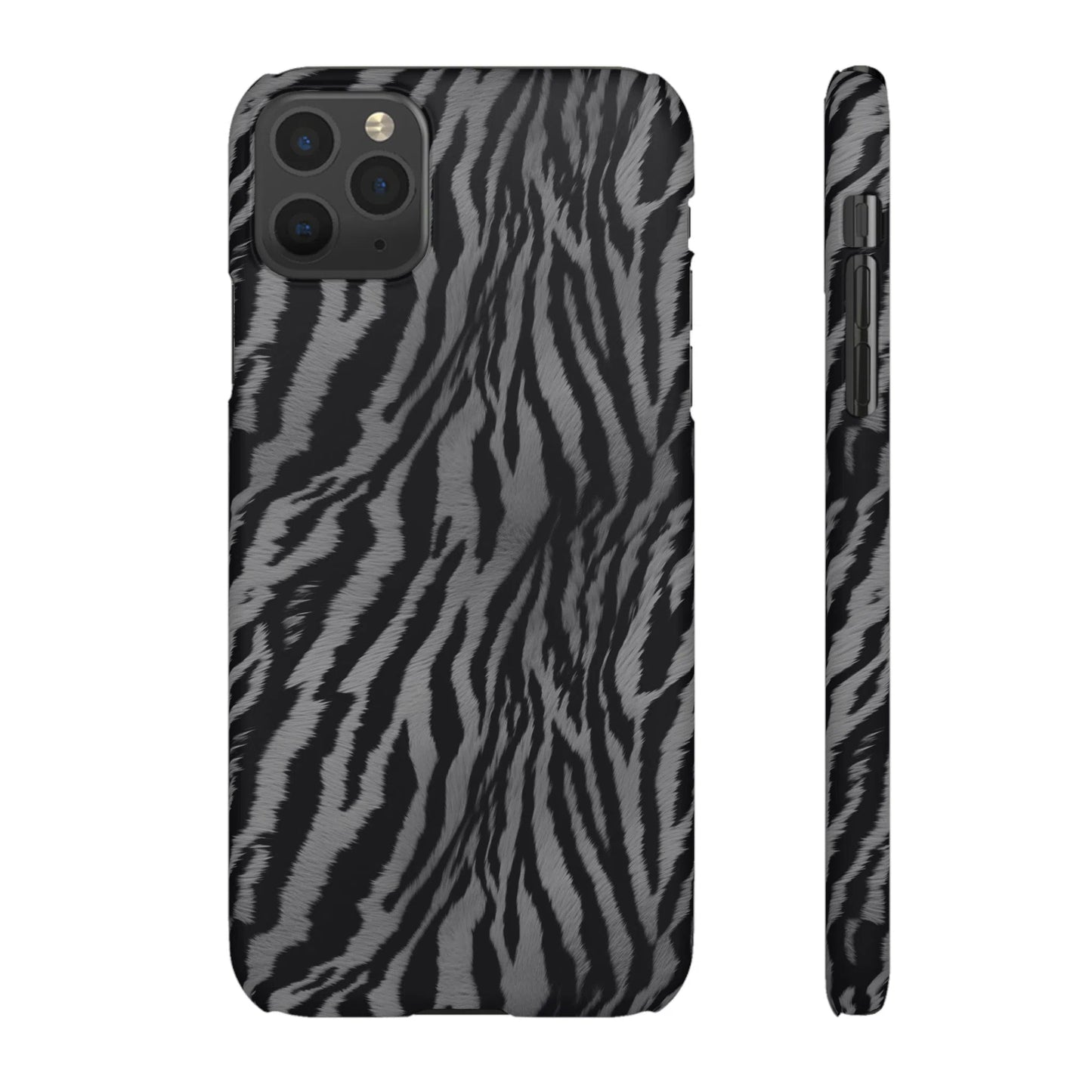 Monochrome Majesty: Tiger Print | Snap Case