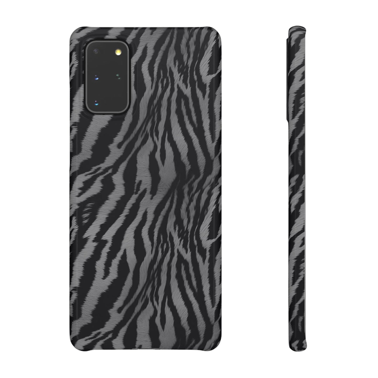 Monochrome Majesty: Tiger Print | Snap Case