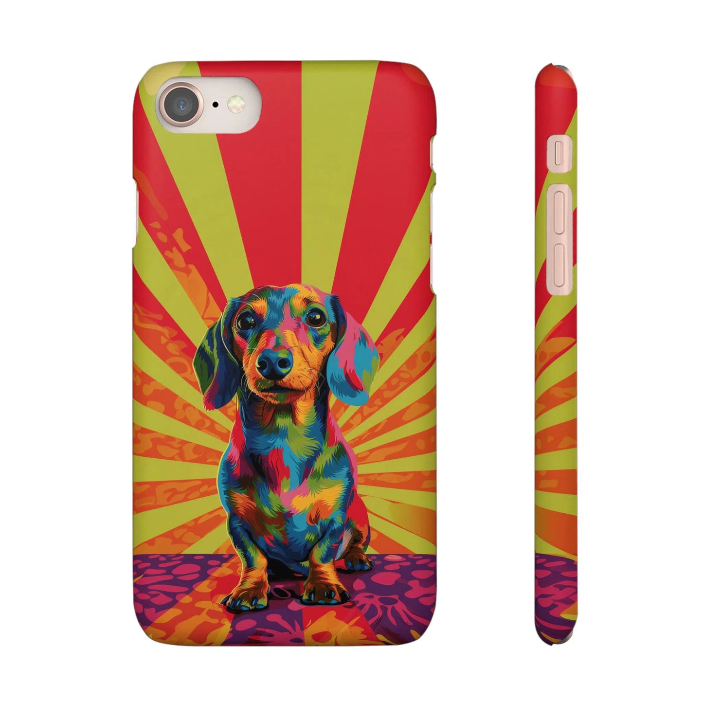 Psychedelic Pup: Vibrant Dachshund | Snap Case