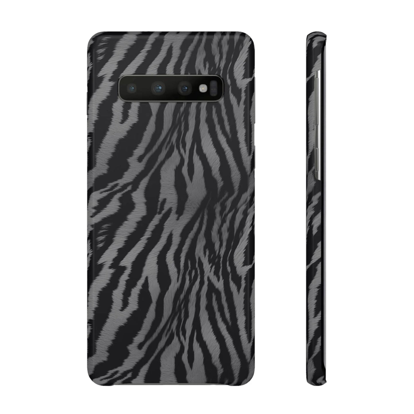 Monochrome Majesty: Tiger Print | Snap Case