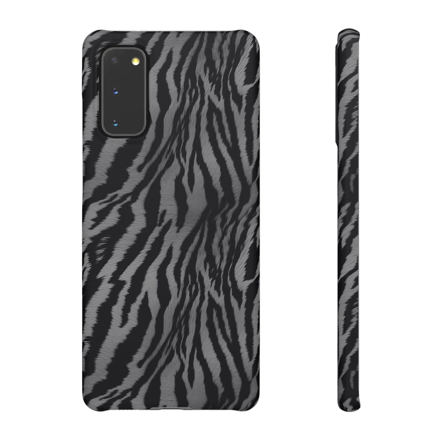 Monochrome Majesty: Tiger Print | Snap Case