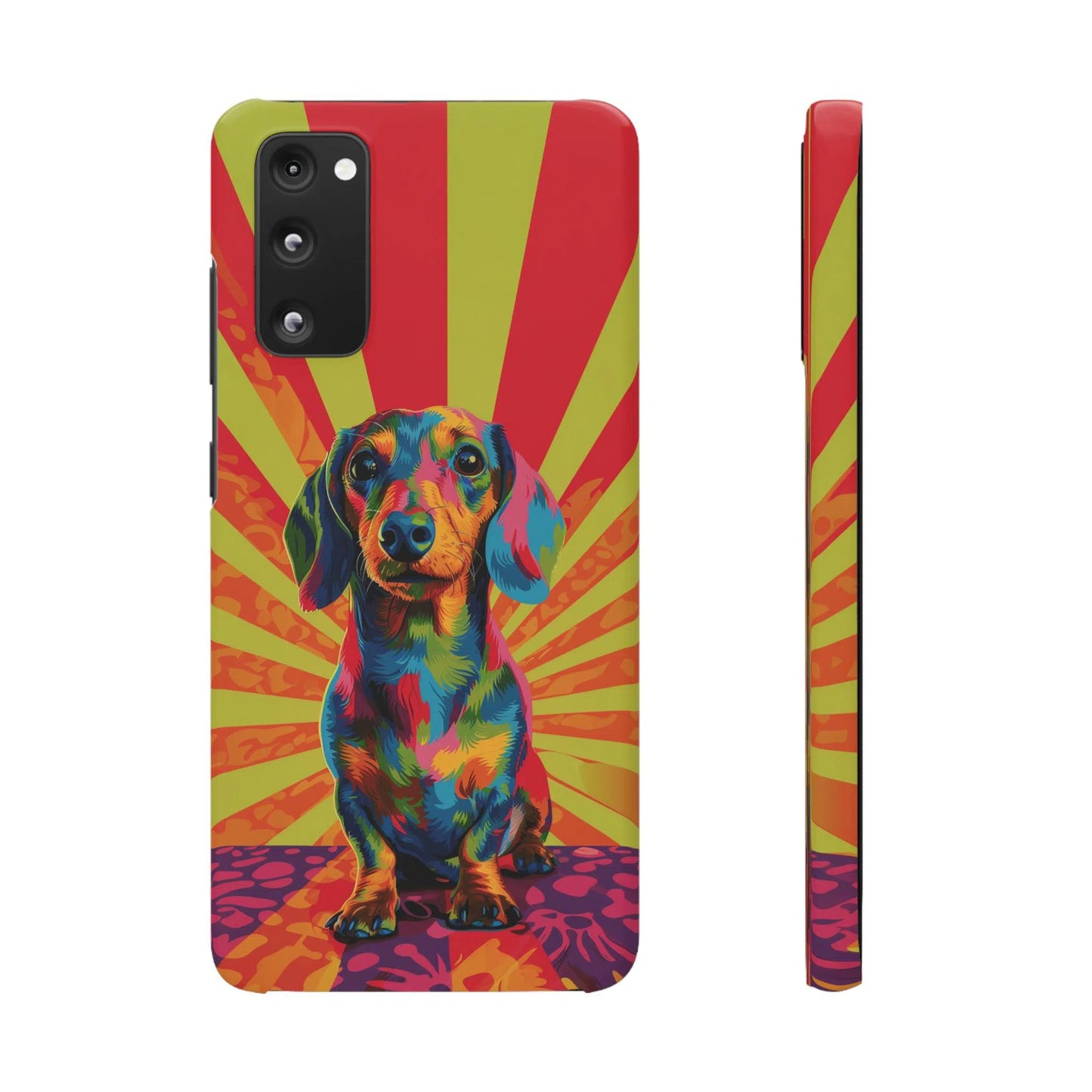 Psychedelic Pup: Vibrant Dachshund | Snap Case