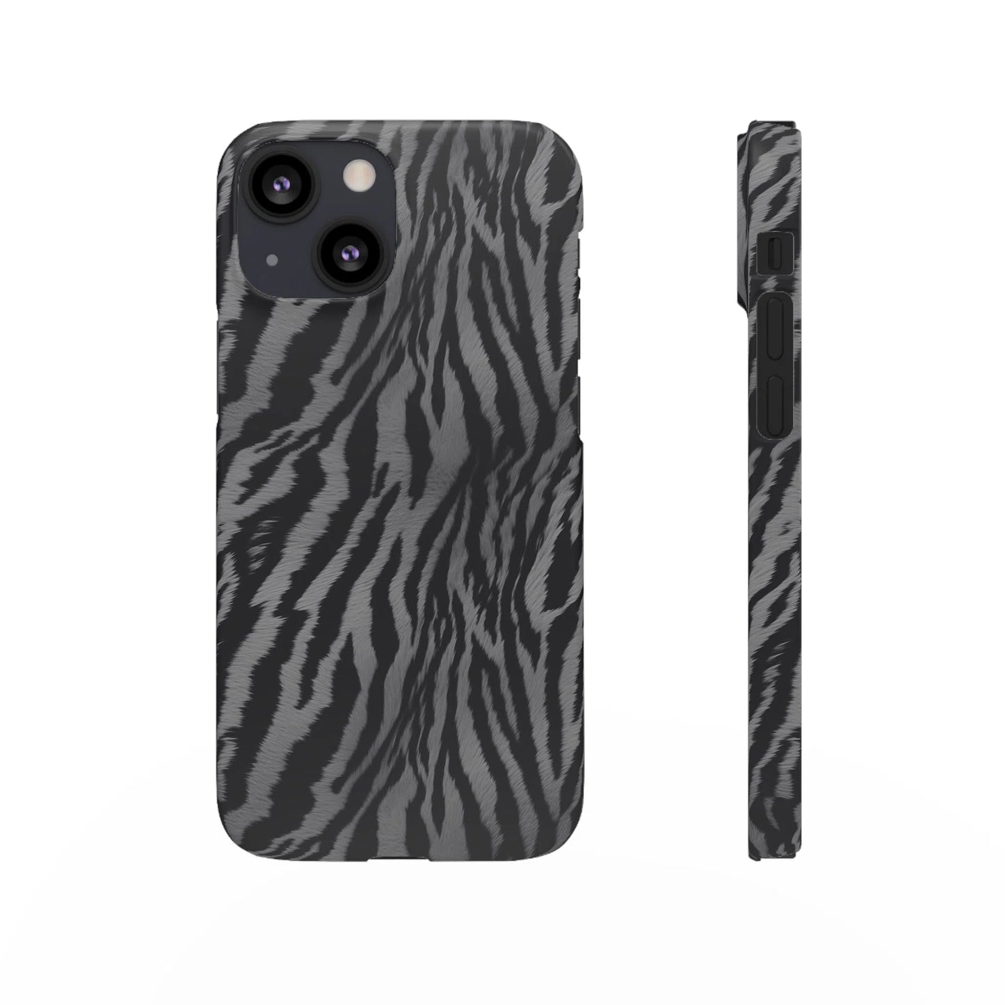 Monochrome Majesty: Tiger Print | Snap Case