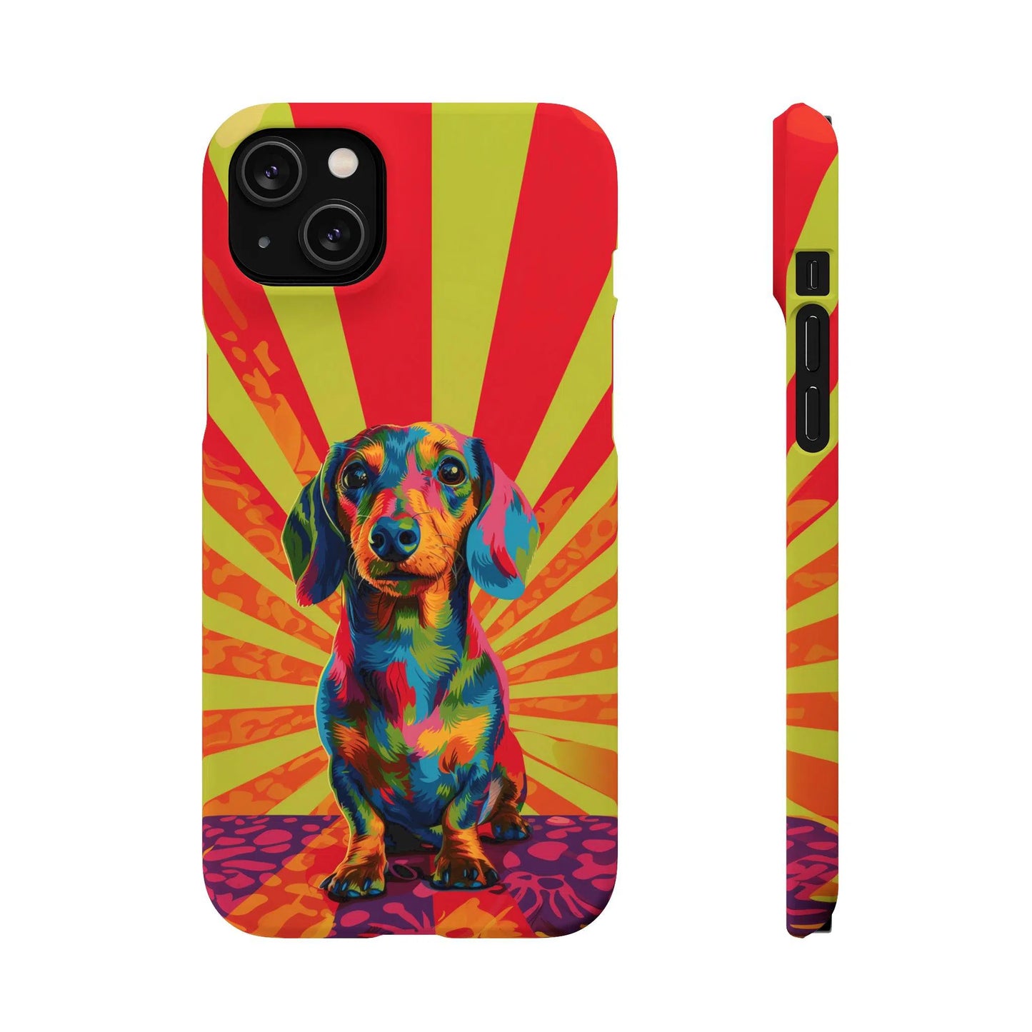 Psychedelic Pup: Vibrant Dachshund | Snap Case