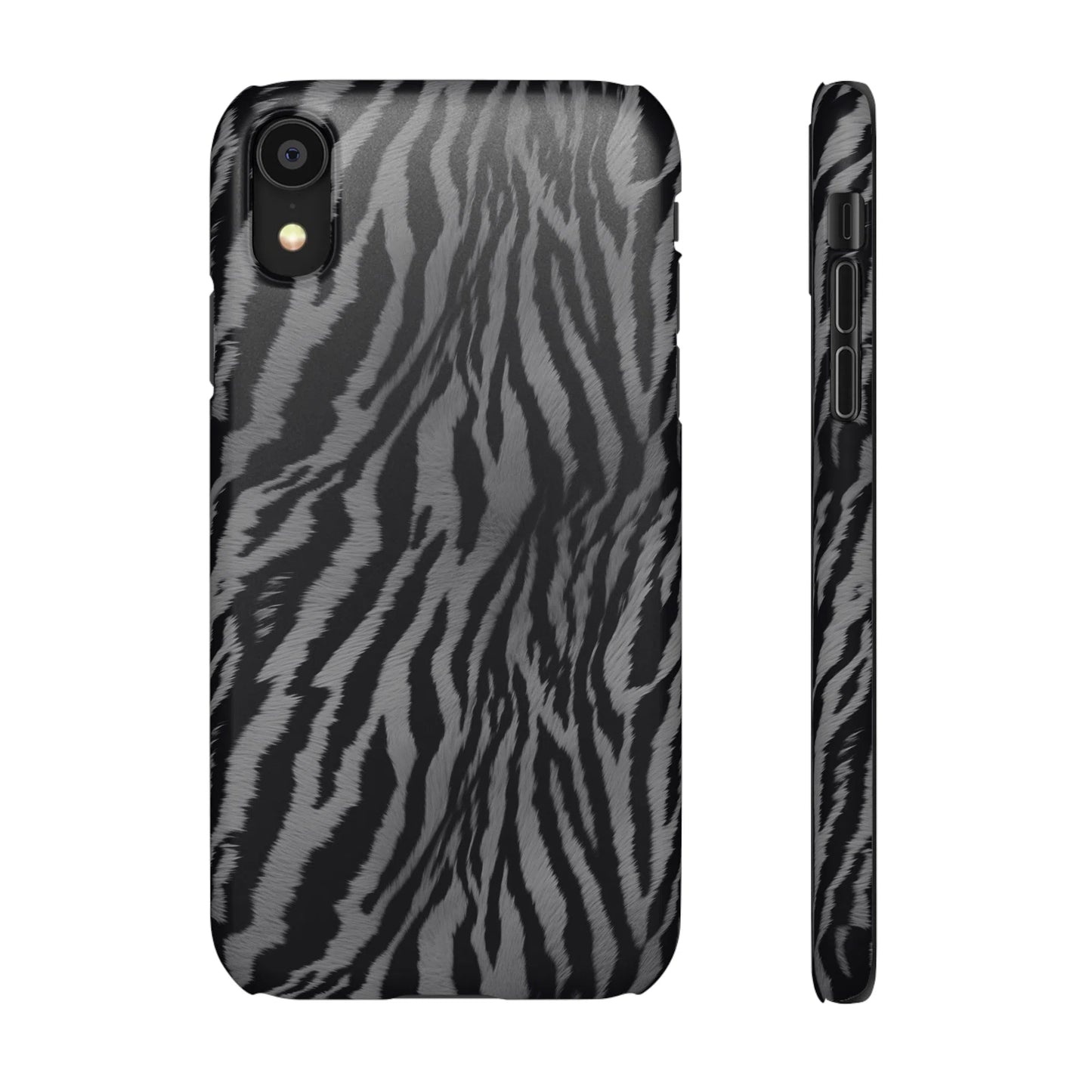 Monochrome Majesty: Tiger Print | Snap Case