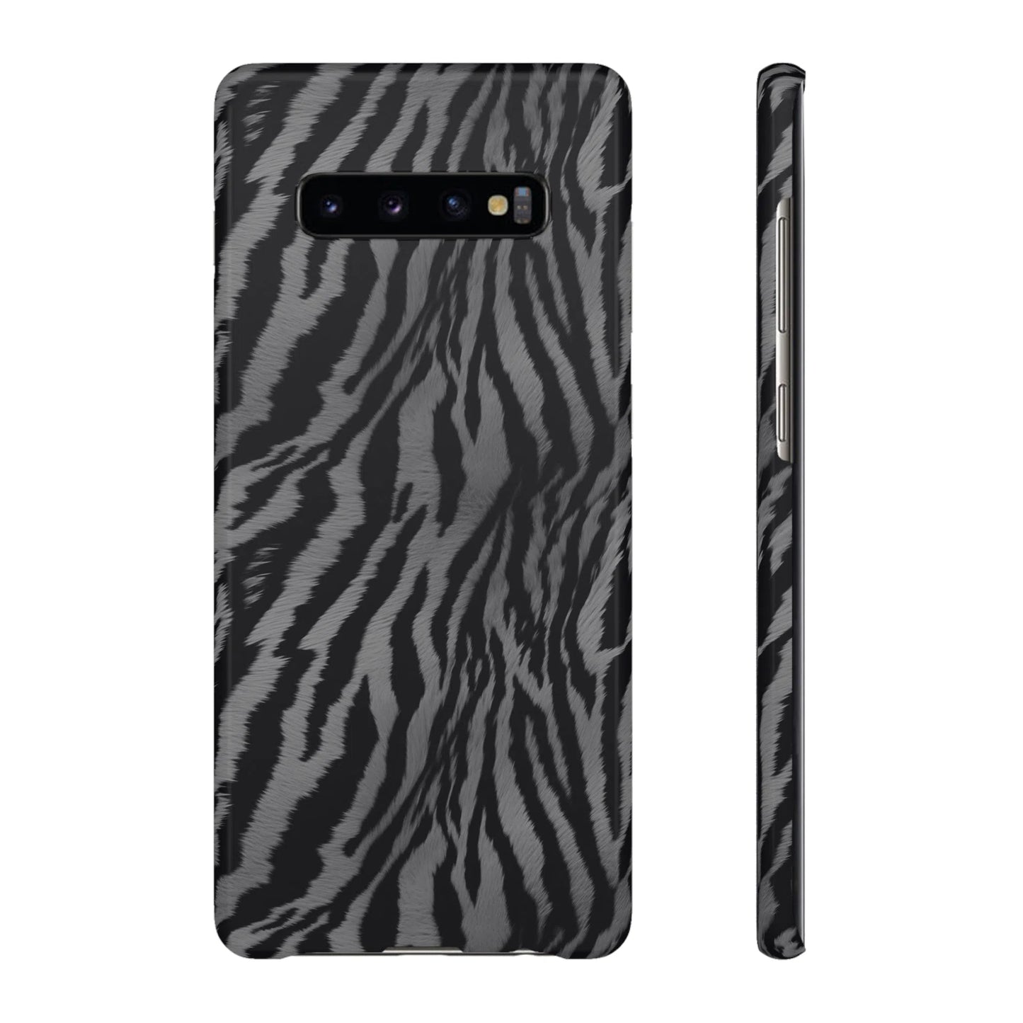 Monochrome Majesty: Tiger Print | Snap Case