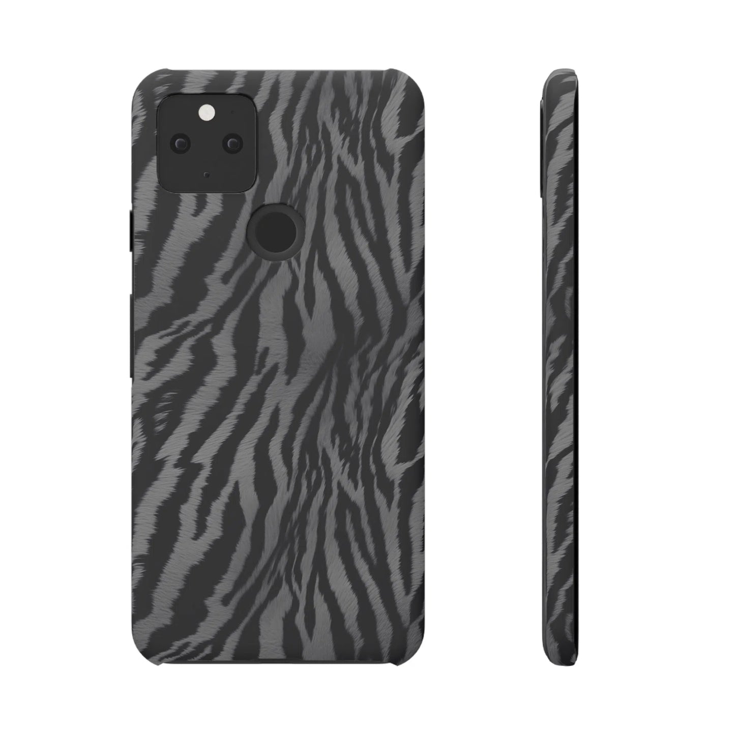 Monochrome Majesty: Tiger Print | Snap Case