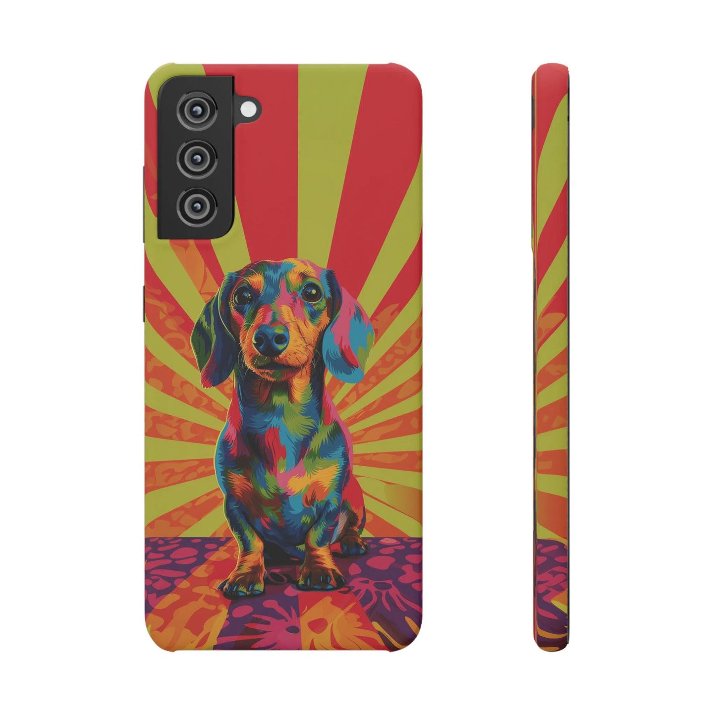 Psychedelic Pup: Vibrant Dachshund | Snap Case