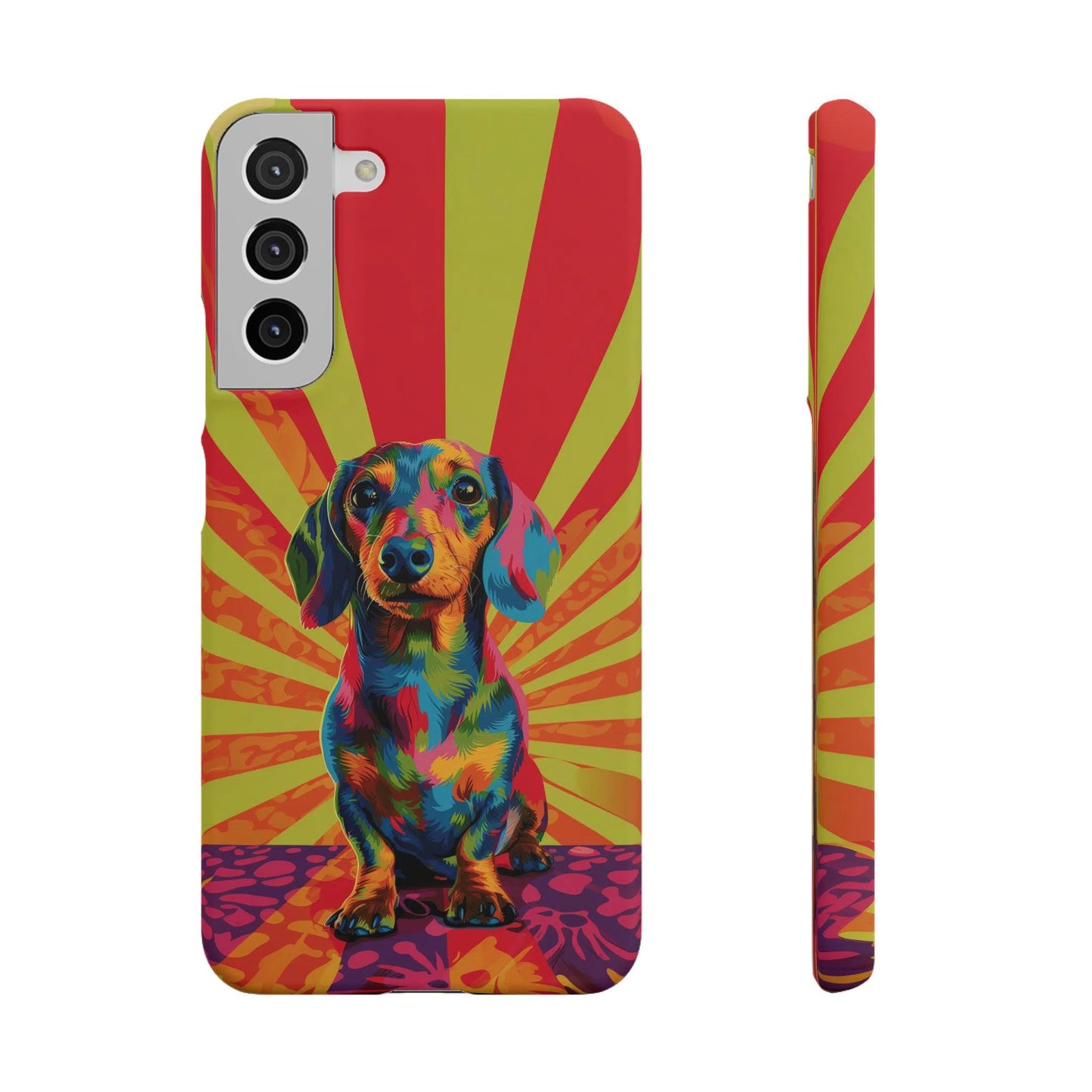 Psychedelic Pup: Vibrant Dachshund | Snap Case