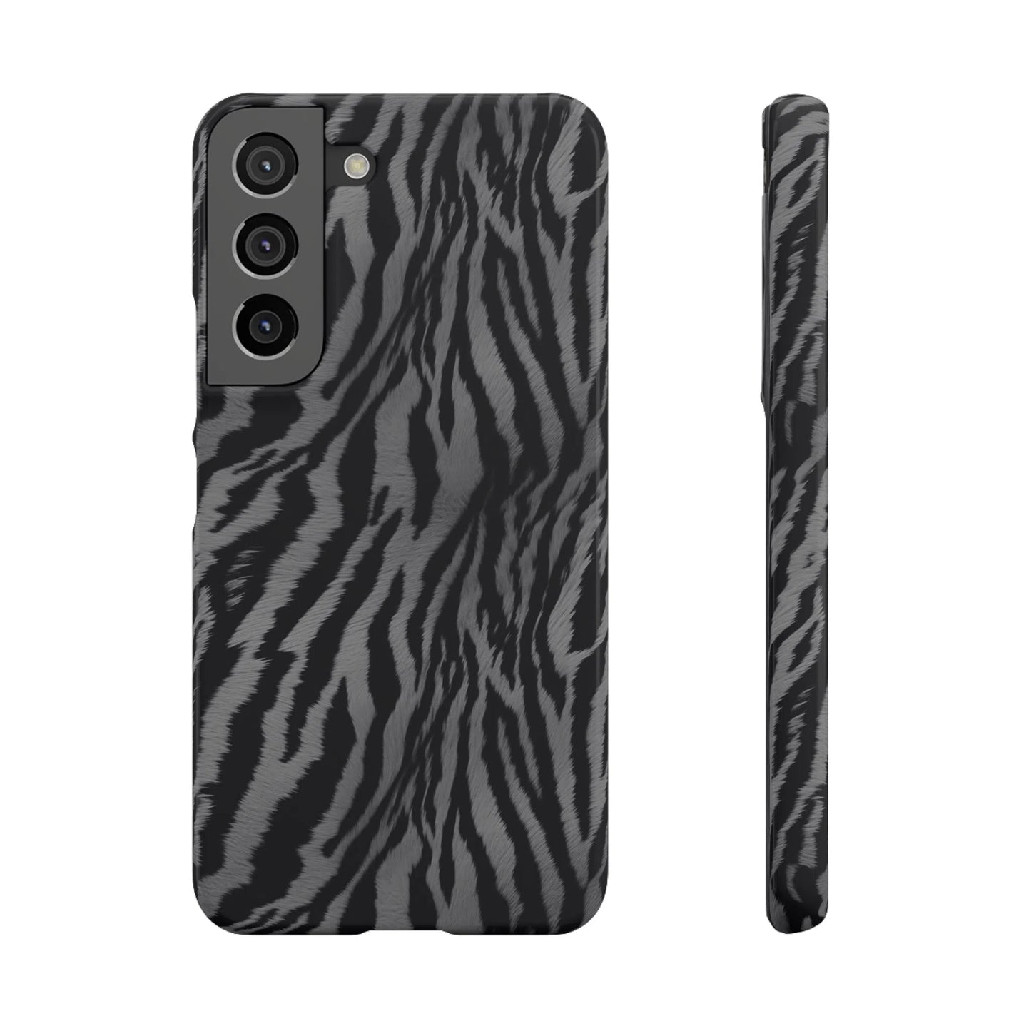 Monochrome Majesty: Tiger Print | Snap Case