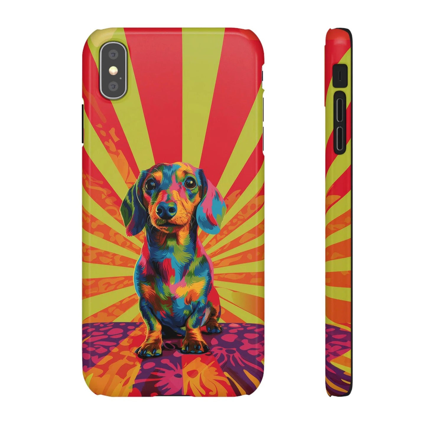 Psychedelic Pup: Vibrant Dachshund | Snap Case