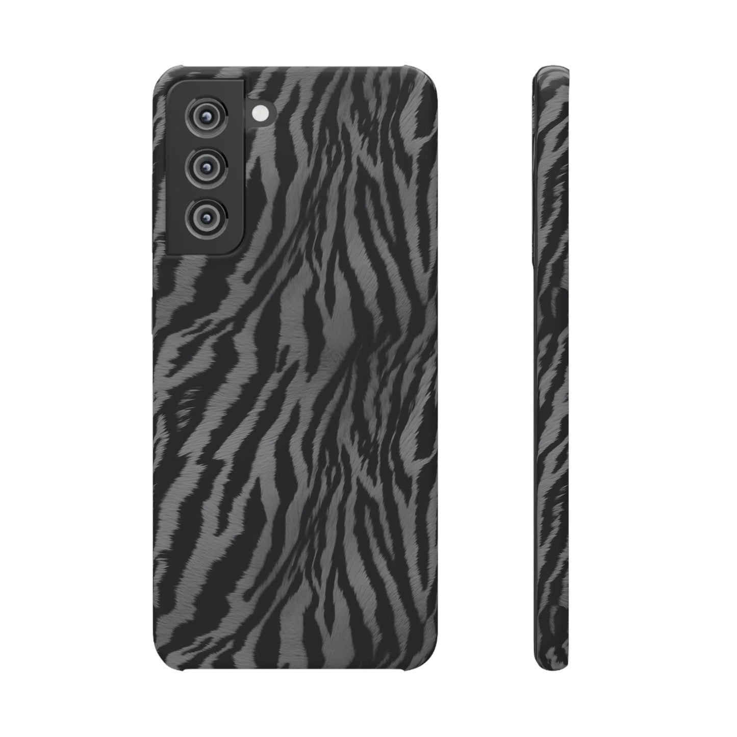 Monochrome Majesty: Tiger Print | Snap Case