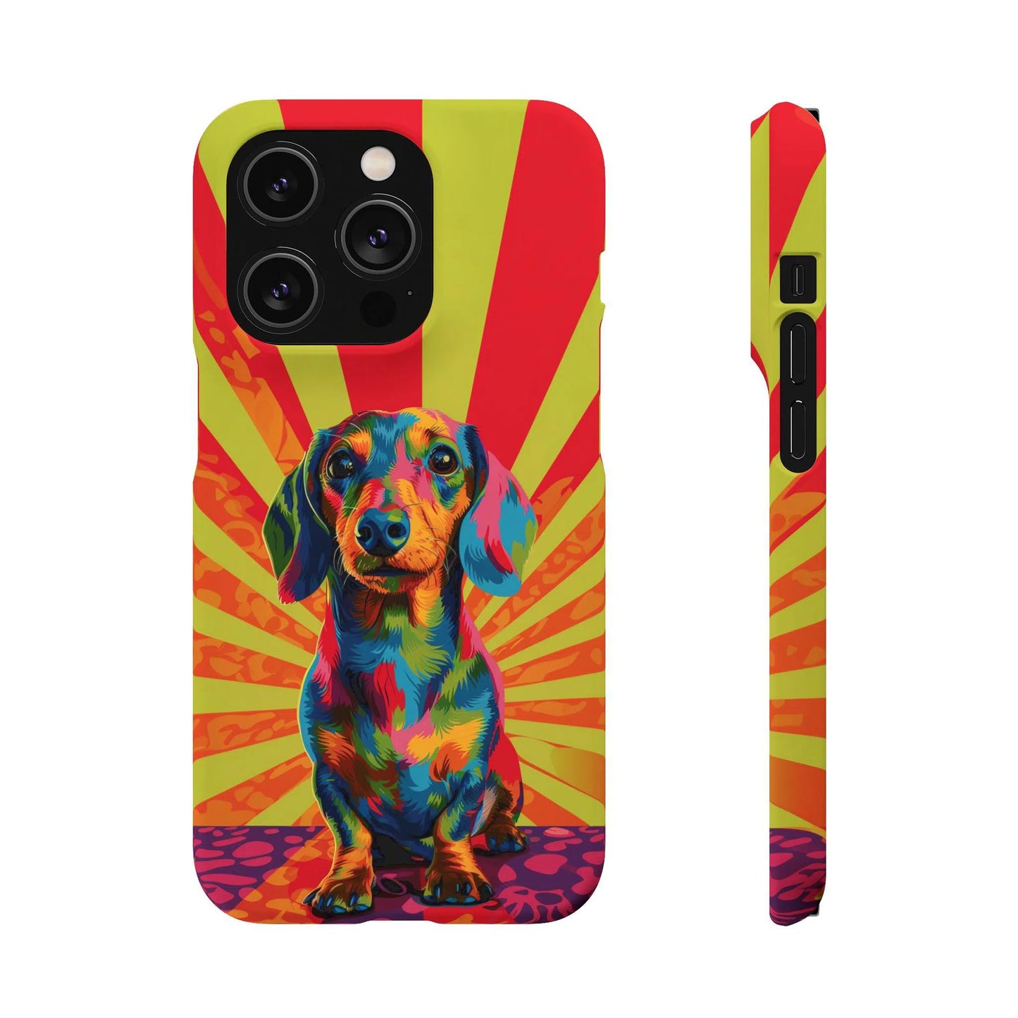 Psychedelic Pup: Vibrant Dachshund | Snap Case