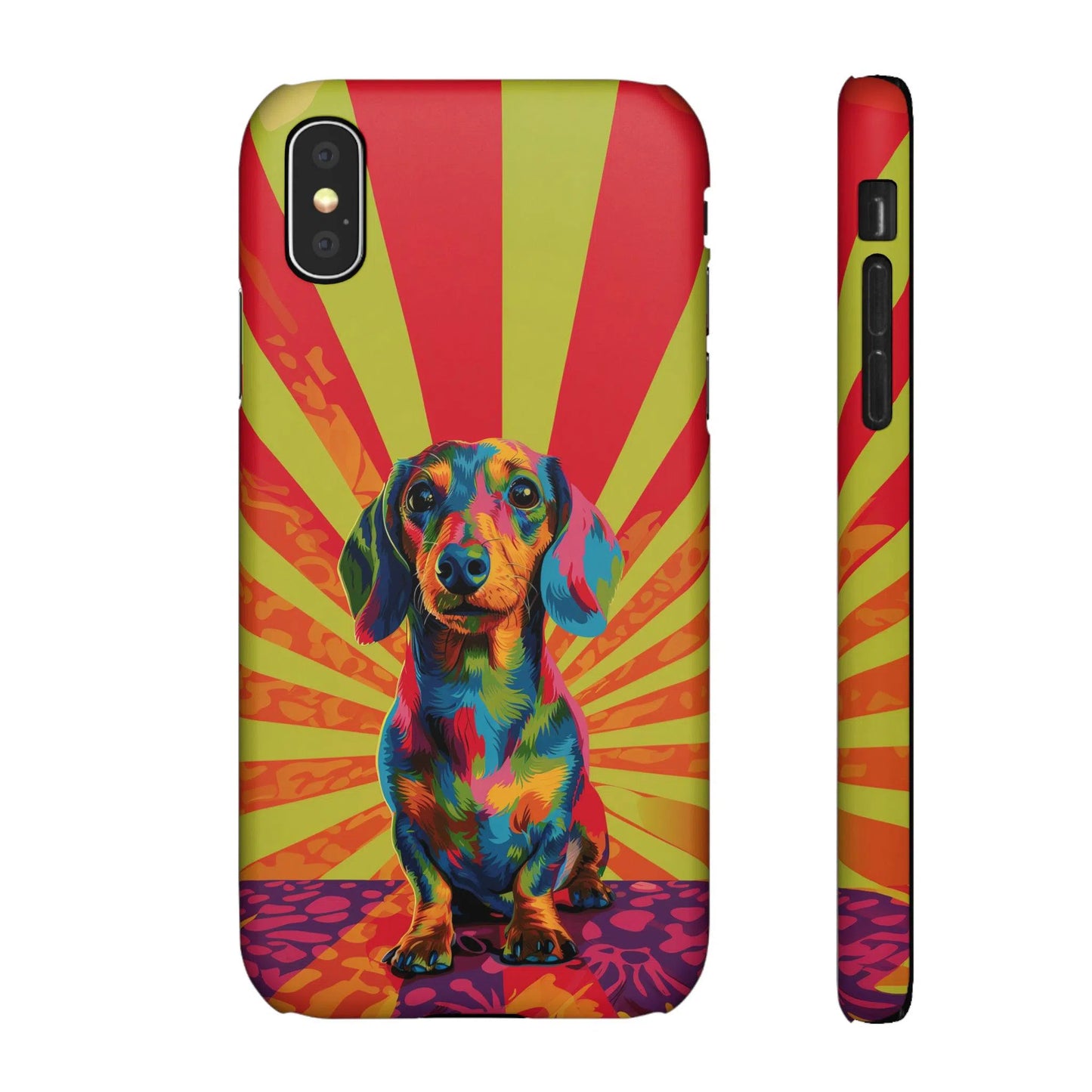 Psychedelic Pup: Vibrant Dachshund | Snap Case