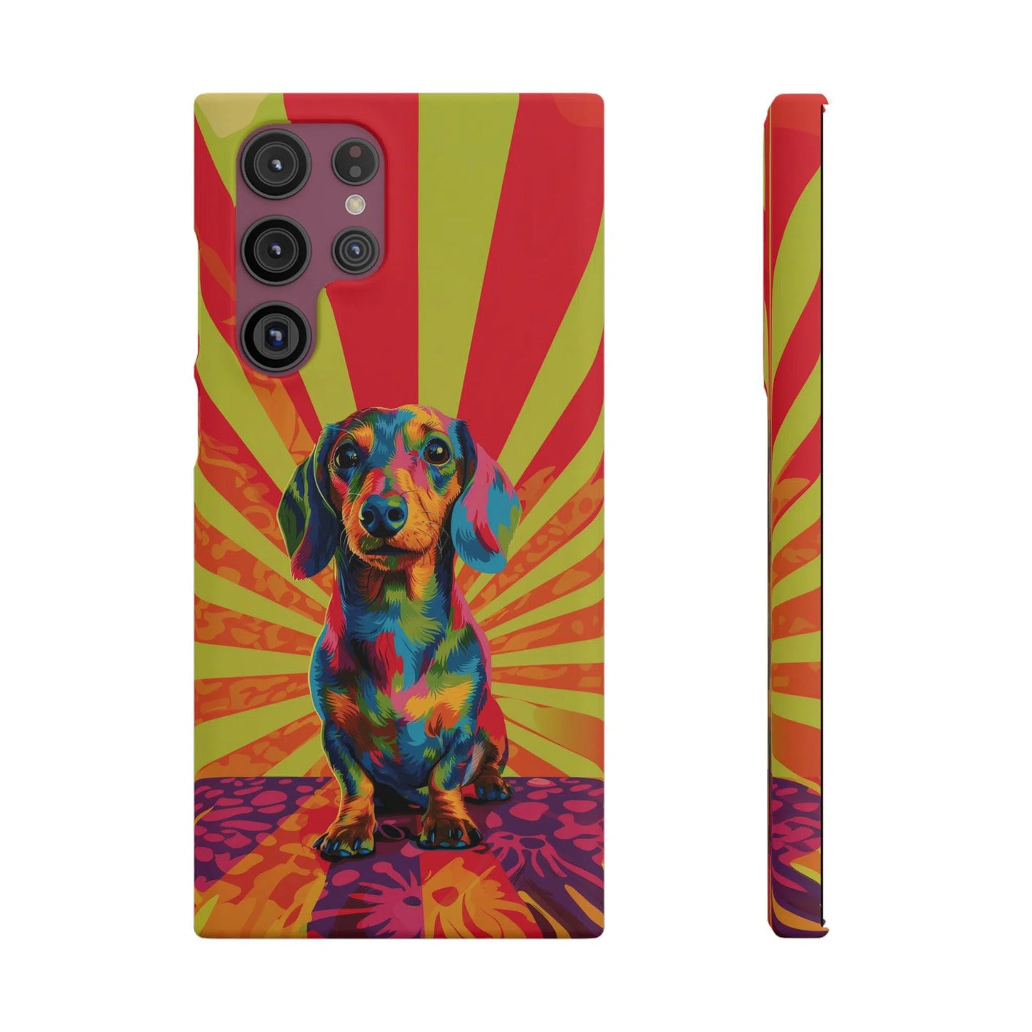 Psychedelic Pup: Vibrant Dachshund | Snap Case