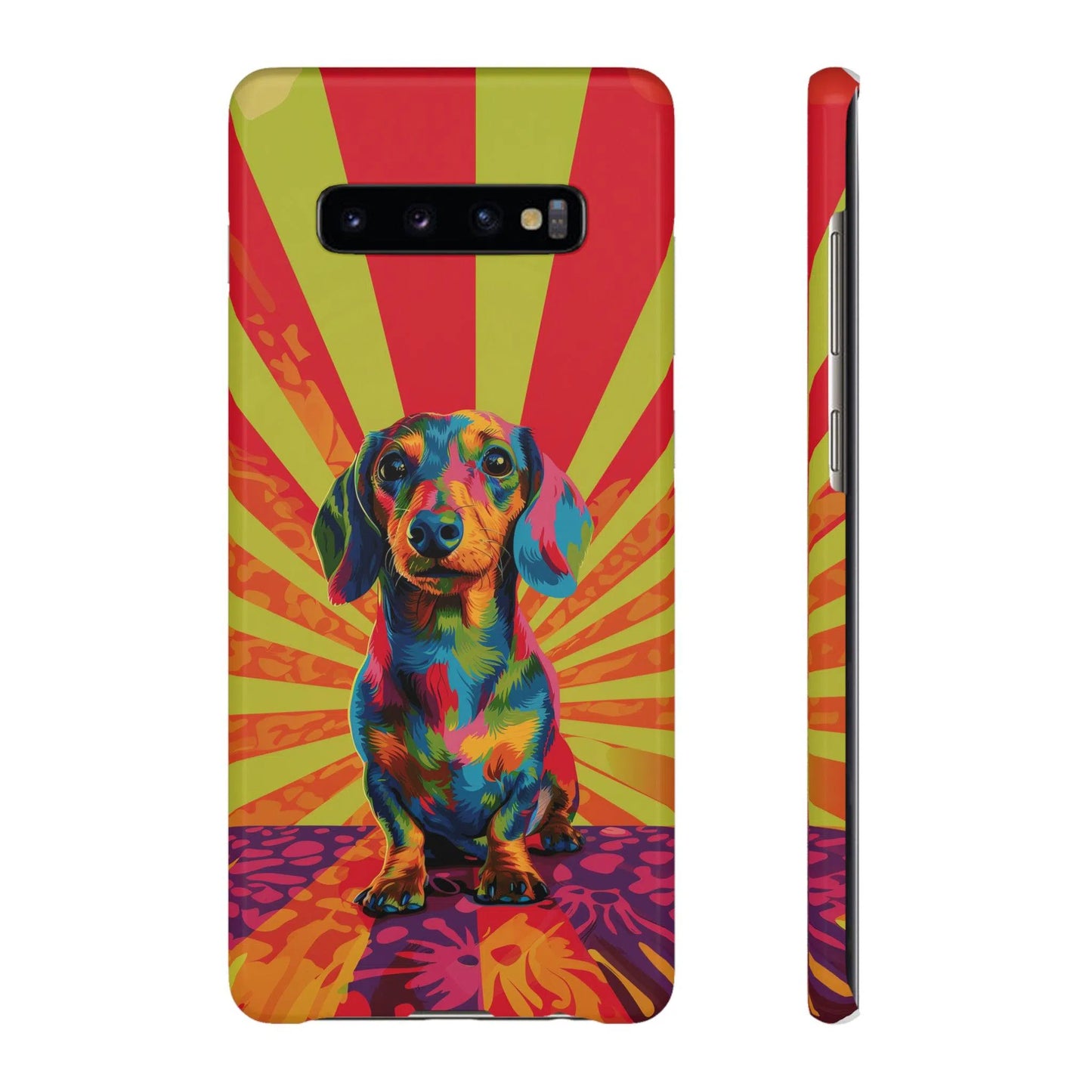 Psychedelic Pup: Vibrant Dachshund | Snap Case