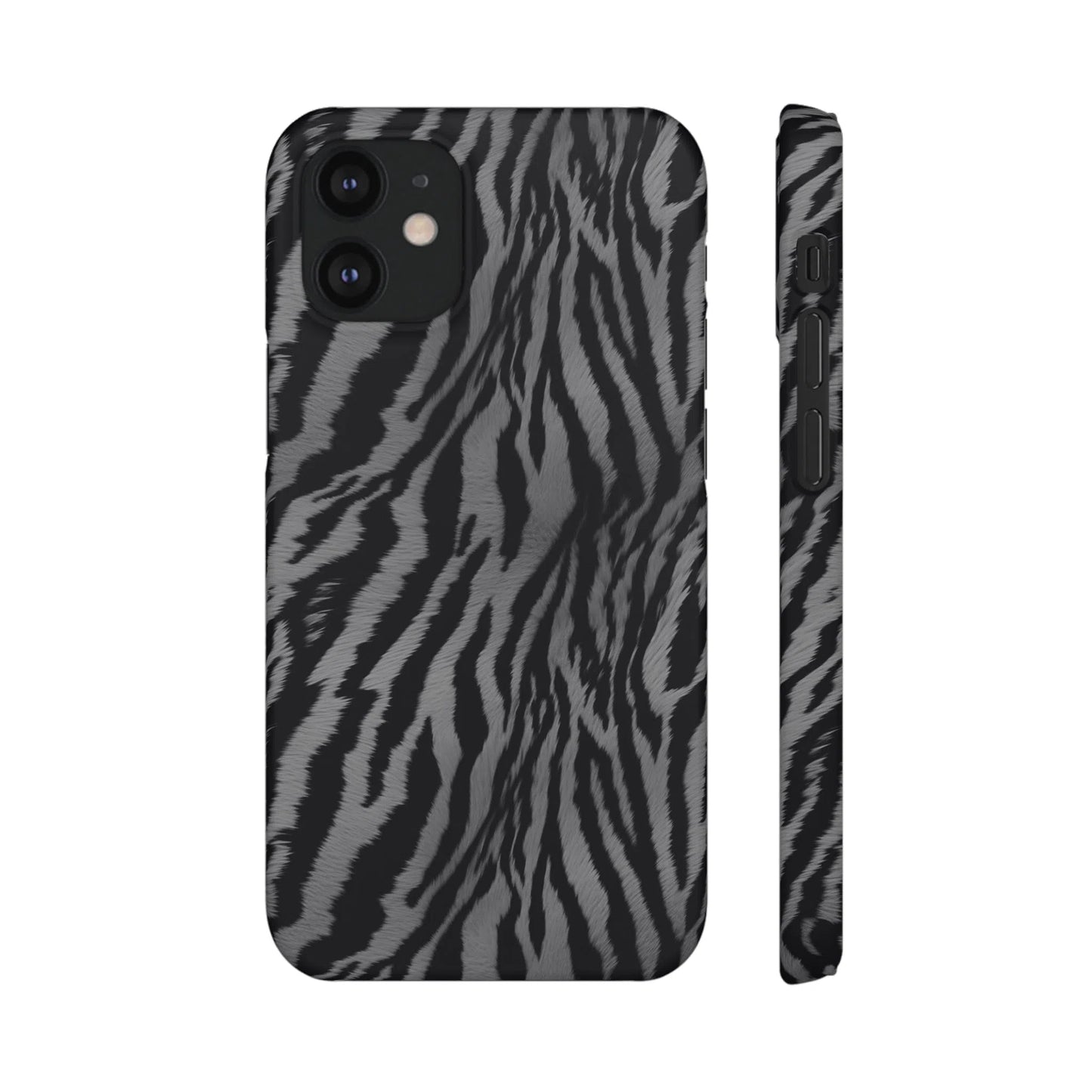 Monochrome Majesty: Tiger Print | Snap Case