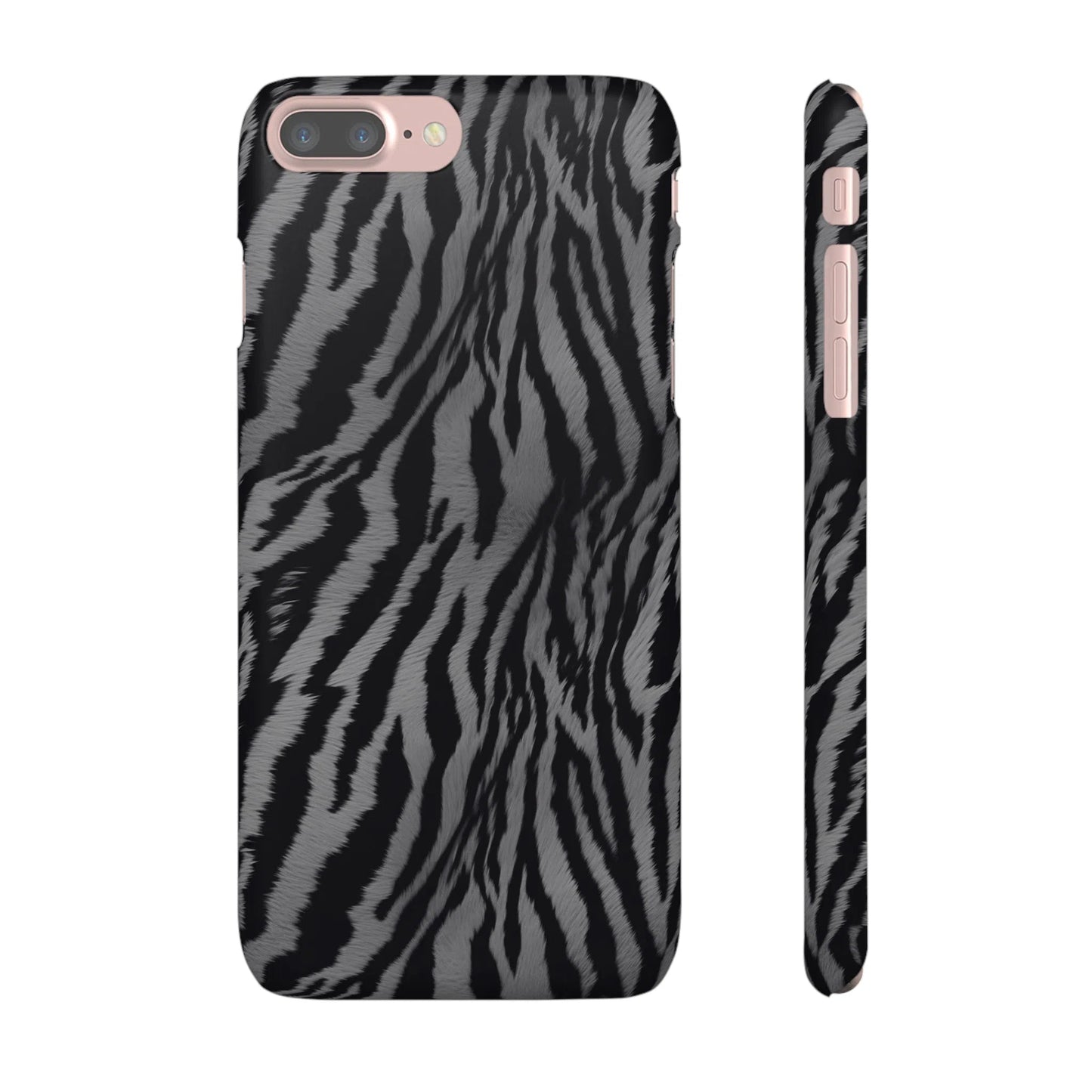 Monochrome Majesty: Tiger Print | Snap Case