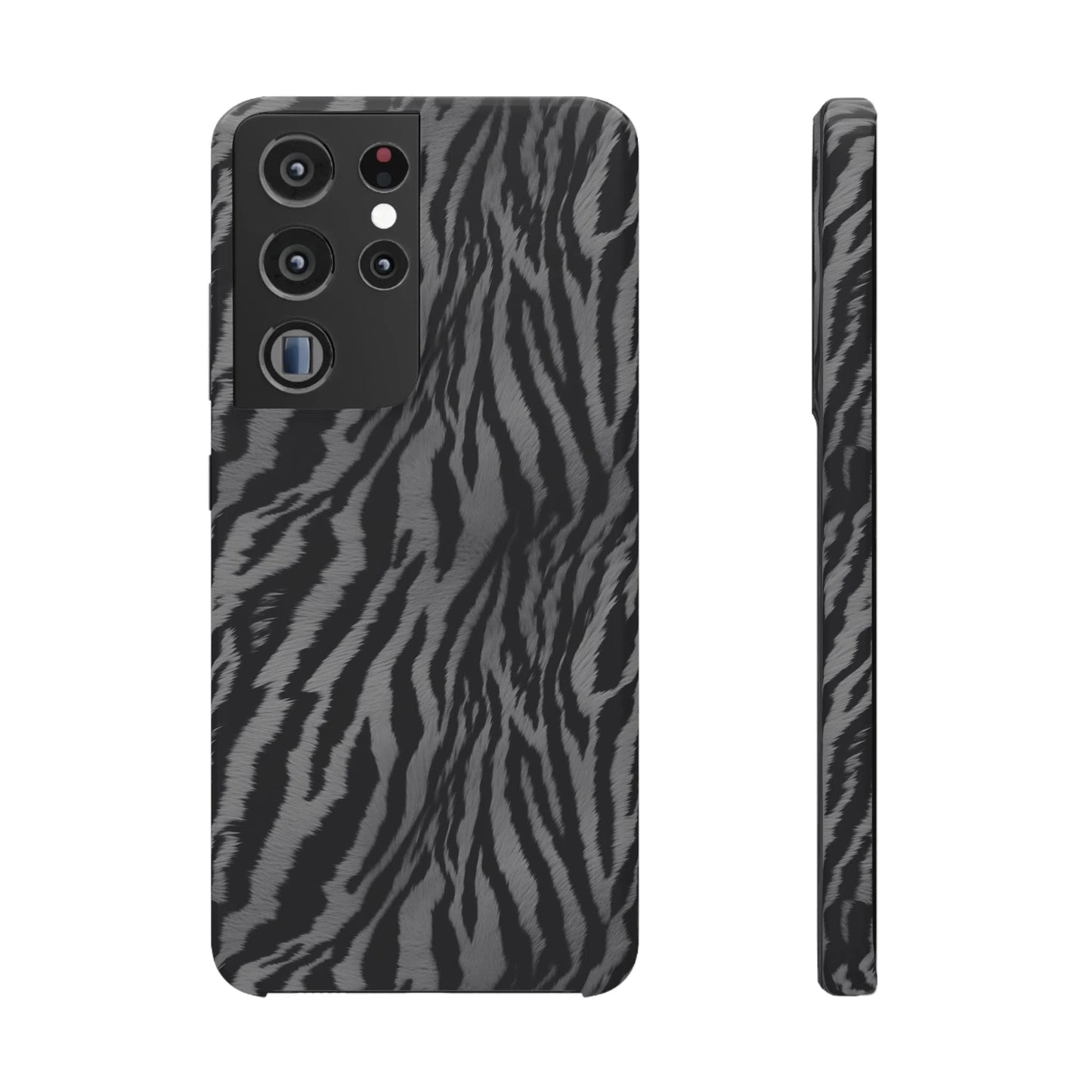 Monochrome Majesty: Tiger Print | Snap Case