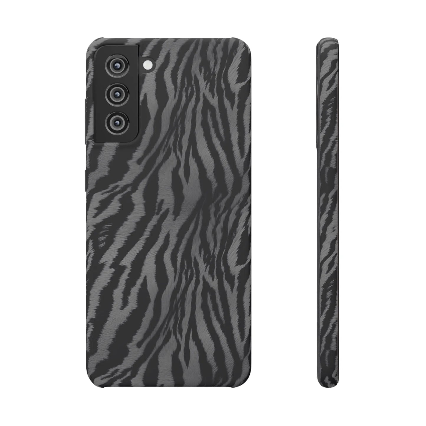 Monochrome Majesty: Tiger Print | Snap Case