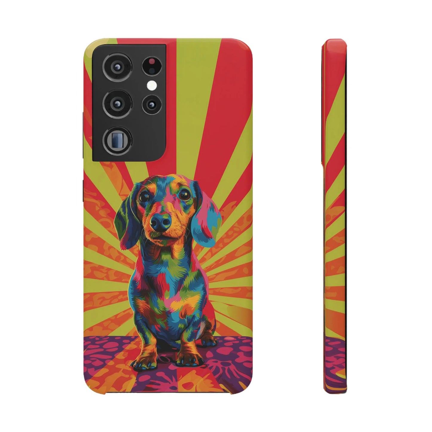 Psychedelic Pup: Vibrant Dachshund | Snap Case