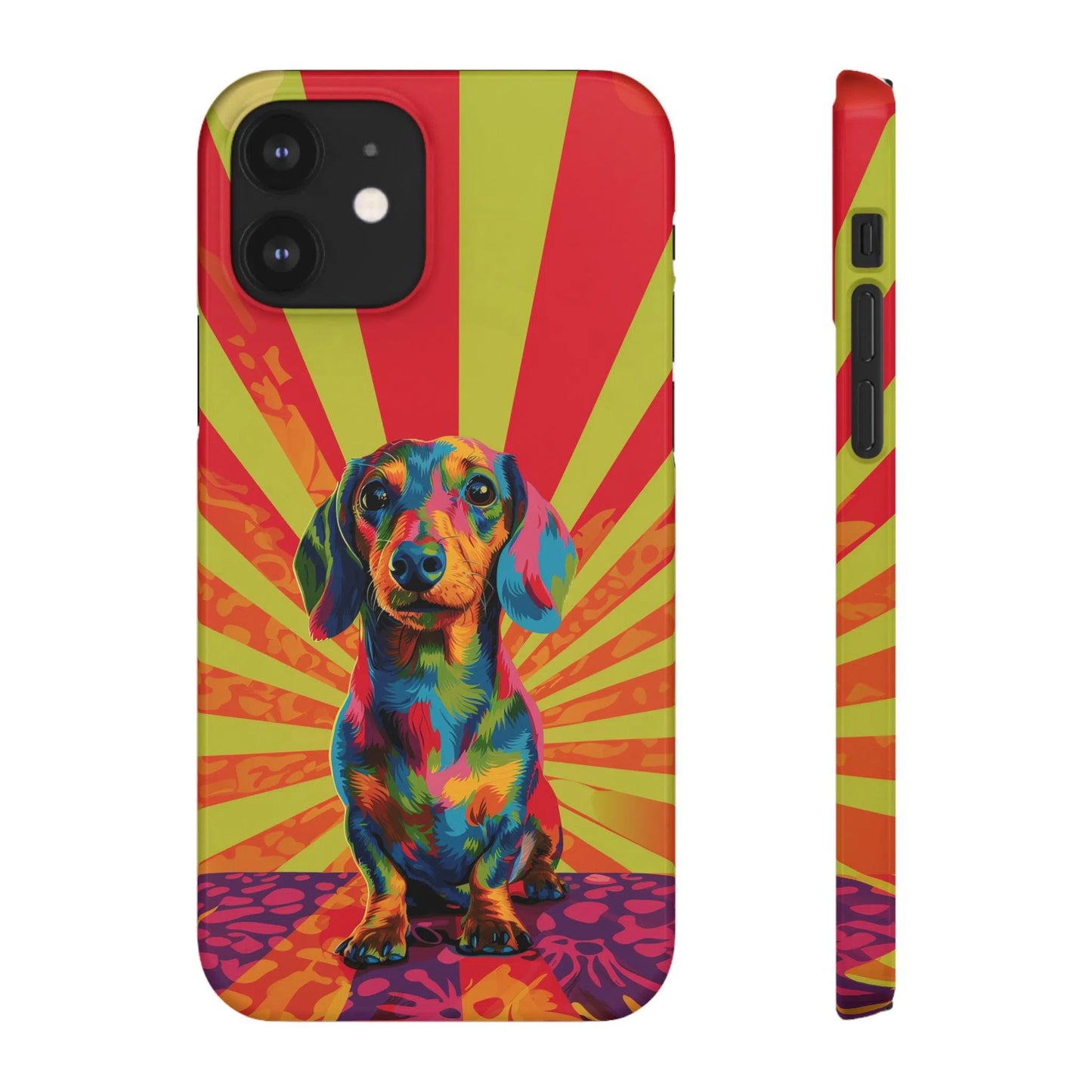 Psychedelic Pup: Vibrant Dachshund | Snap Case