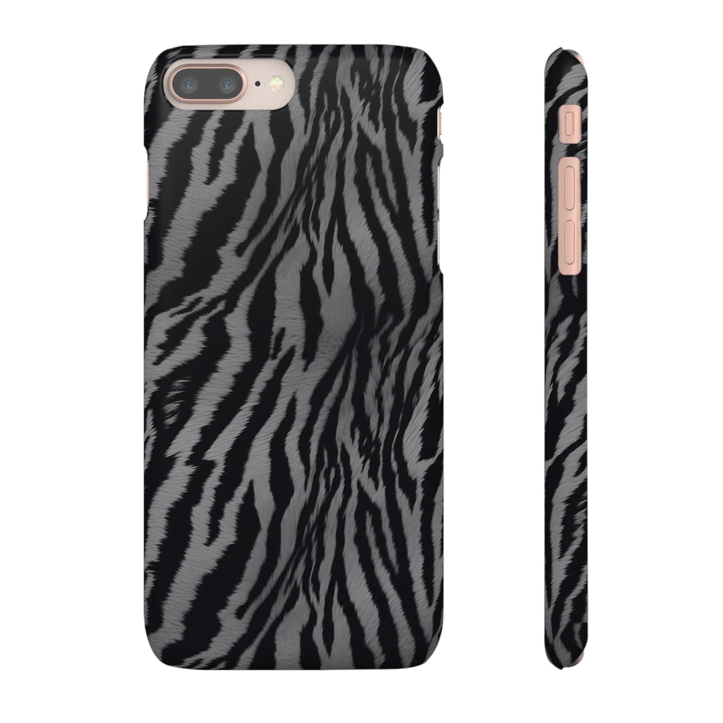 Monochrome Majesty: Tiger Print | Snap Case