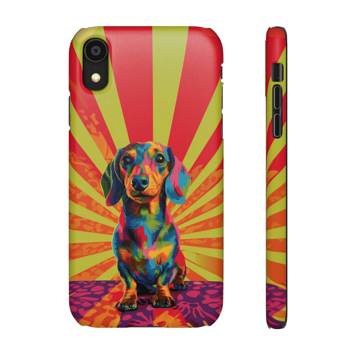 Psychedelic Pup: Vibrant Dachshund | Snap Case