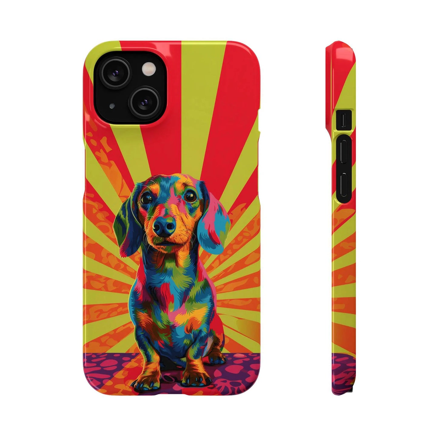 Psychedelic Pup: Vibrant Dachshund | Snap Case