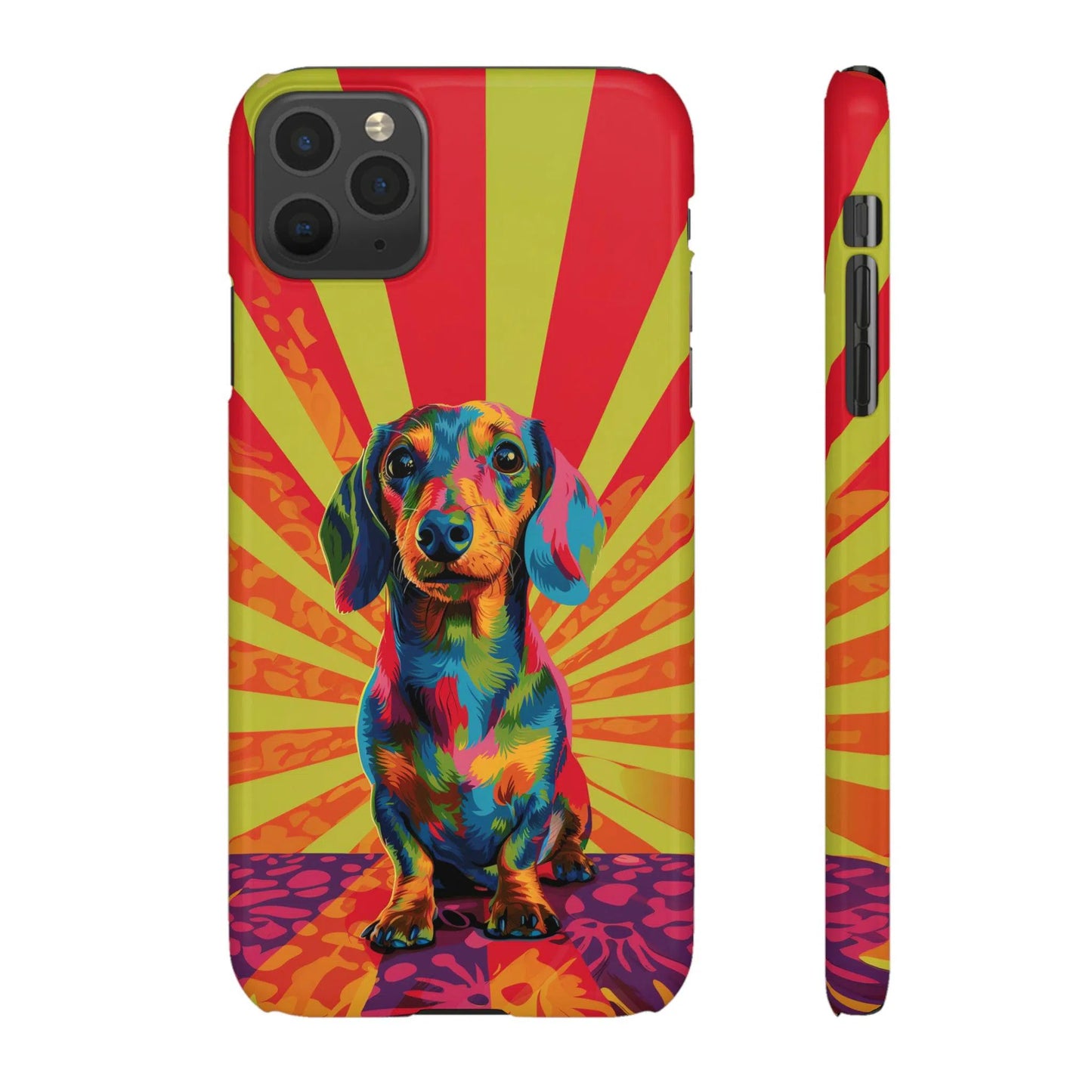 Psychedelic Pup: Vibrant Dachshund | Snap Case