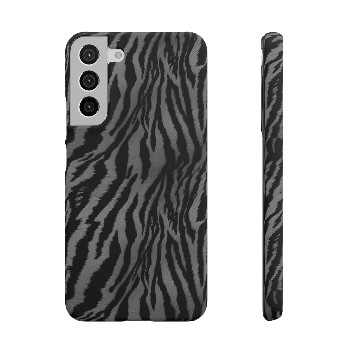 Monochrome Majesty: Tiger Print | Snap Case