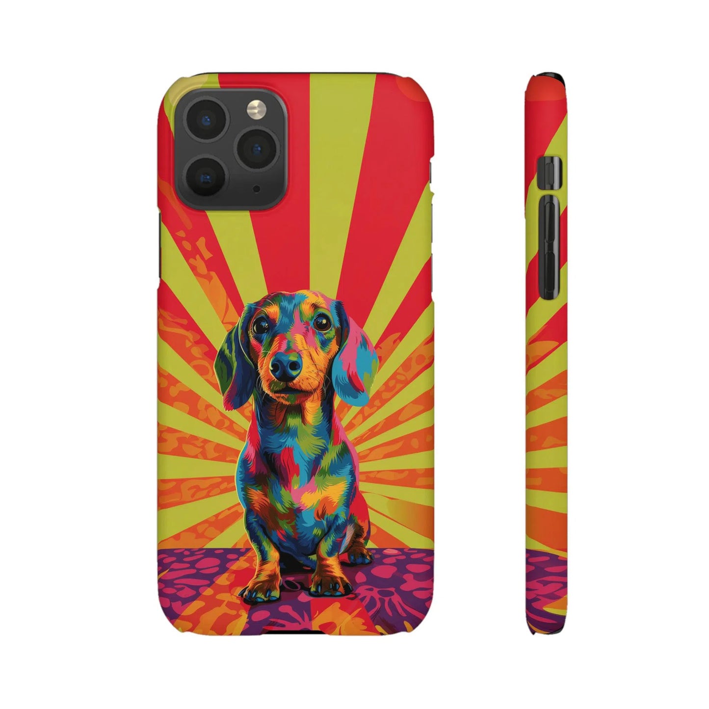 Psychedelic Pup: Vibrant Dachshund | Snap Case