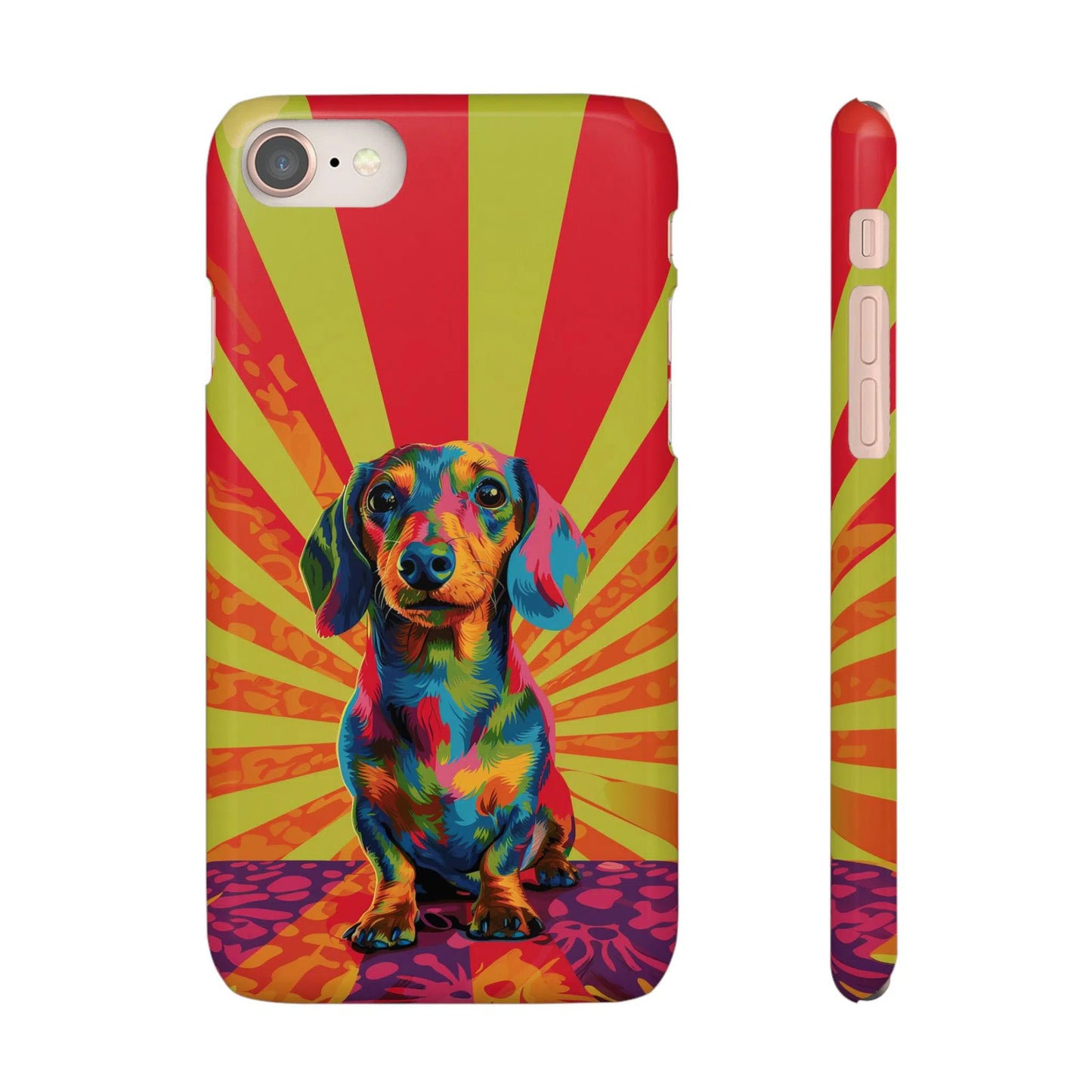 Psychedelic Pup: Vibrant Dachshund | Snap Case