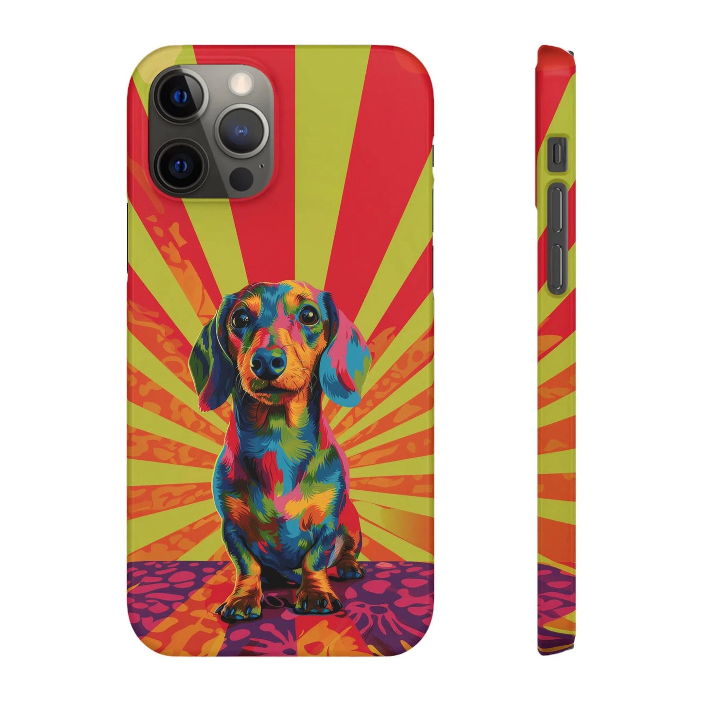 Psychedelic Pup: Vibrant Dachshund | Snap Case