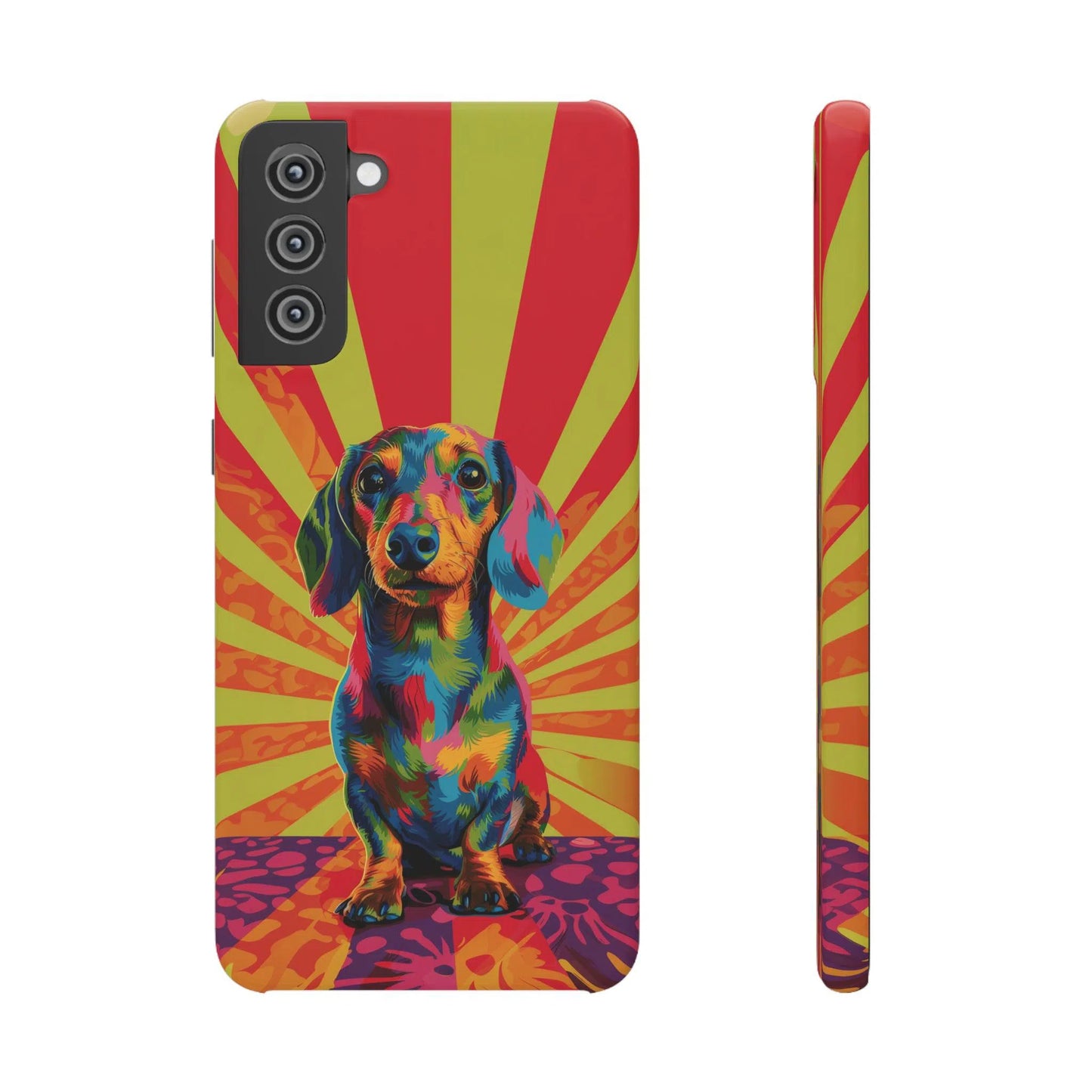 Psychedelic Pup: Vibrant Dachshund | Snap Case