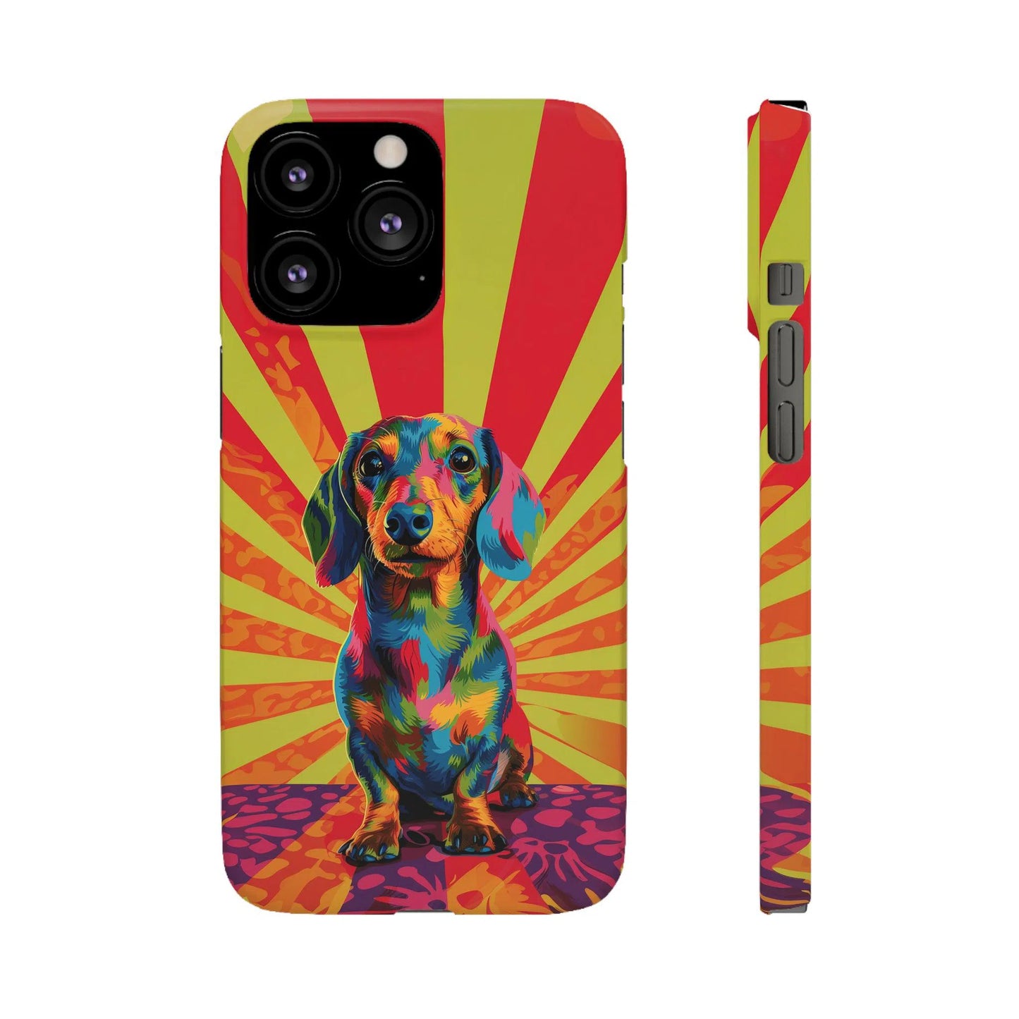 Psychedelic Pup: Vibrant Dachshund | Snap Case